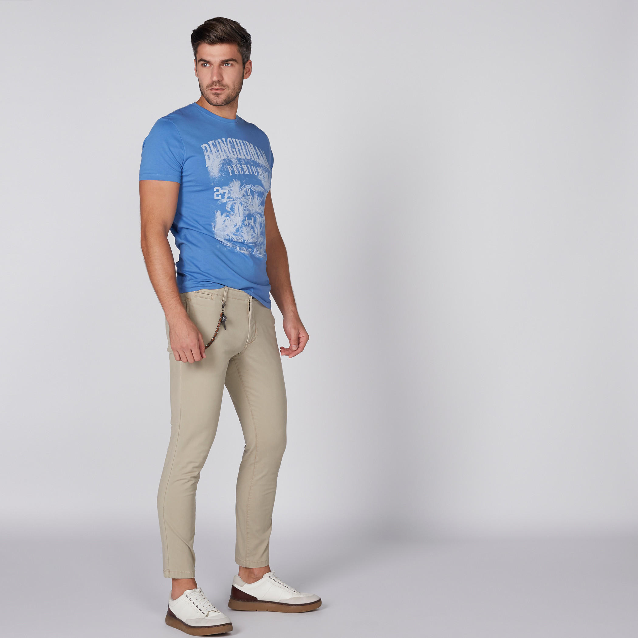 تيشيرت بأكمام قصيرة وطبعات بيينج هيومان-men-clothing-tshirtsandpolos-tshirts-image-1