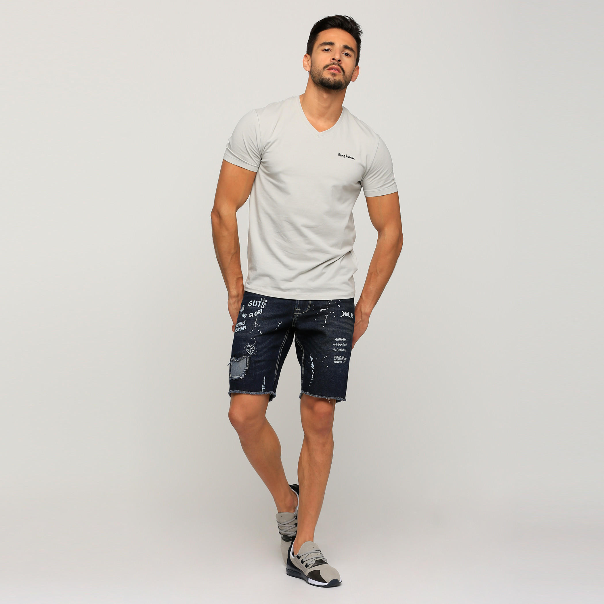شورت بجيوب وطبعات بيينج هيومان-men-clothing-bottoms-shorts-image-5
