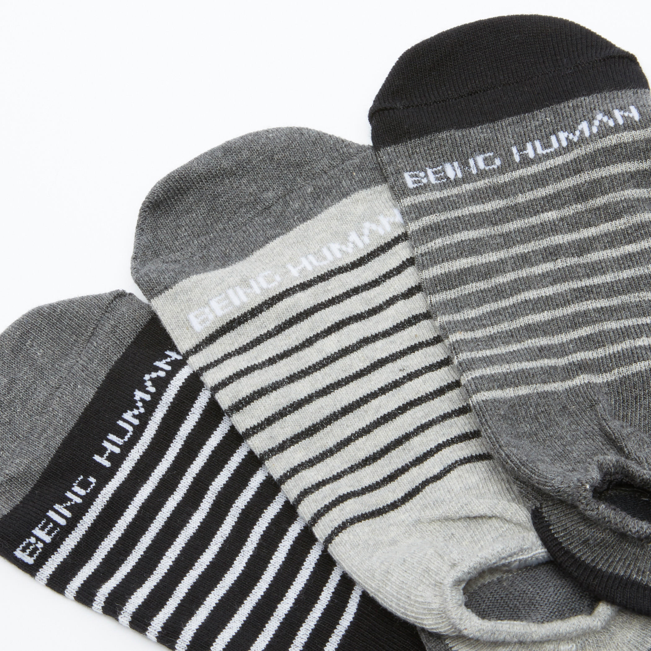 جوارب بطول الكاحل وطبعات بيينج هيومان - طقم من 3 أزواج-men-socks-image-2