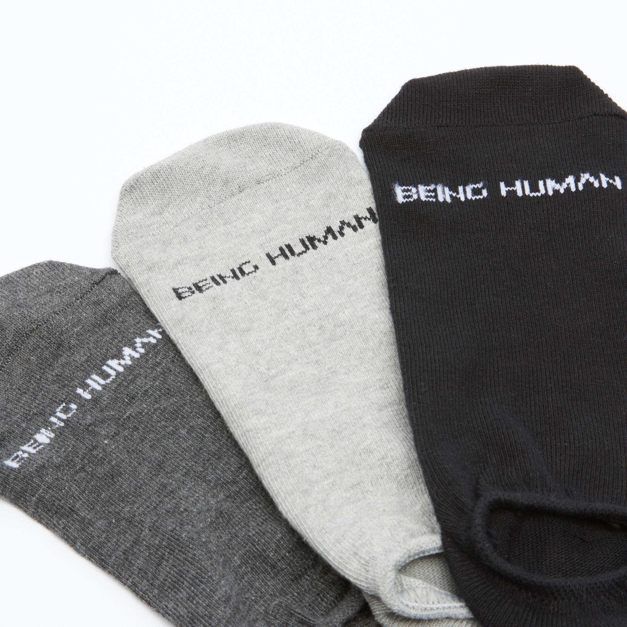 جوارب غير مرئية بطبعات بيينج هيومان - طقم من 3 أزواج-men-socks-image-2