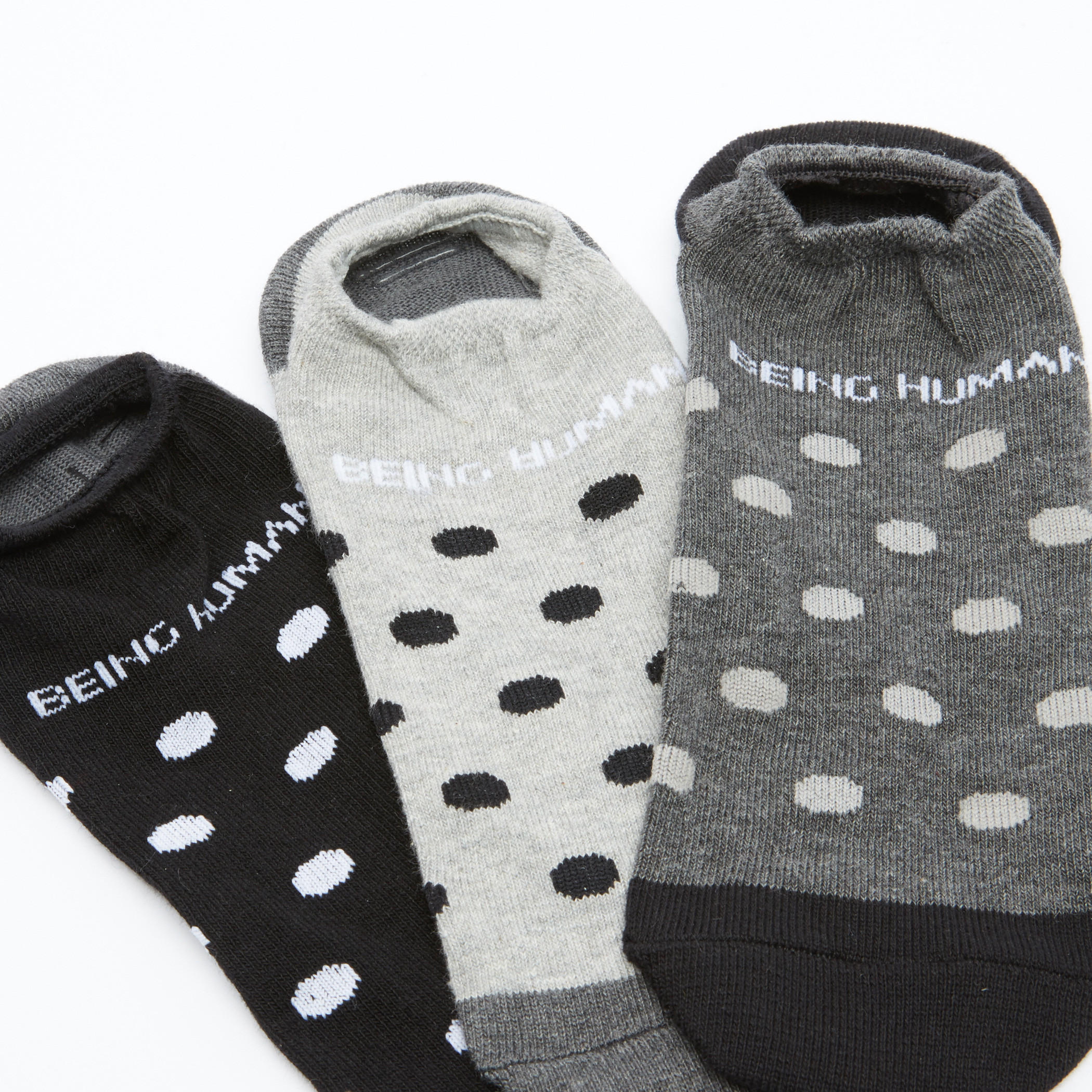 جوارب غير مرئية بطبعات بيينج هيومان - طقم من 3 أزواج-men-socks-image-2