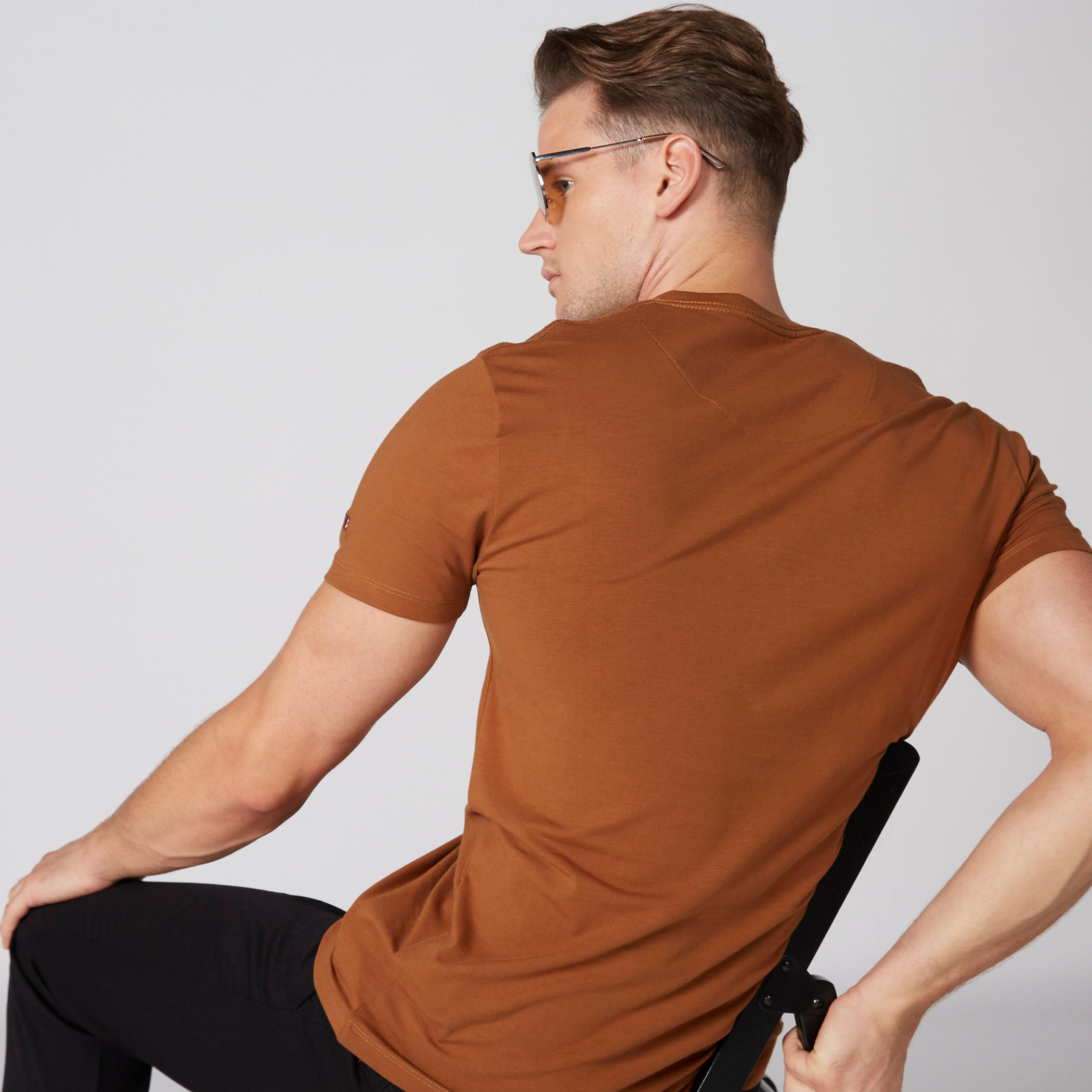 Being Human V-Neck T-Shirt with Short Sleeves-men-clothing-tshirtsandpolos-tshirts-image-2