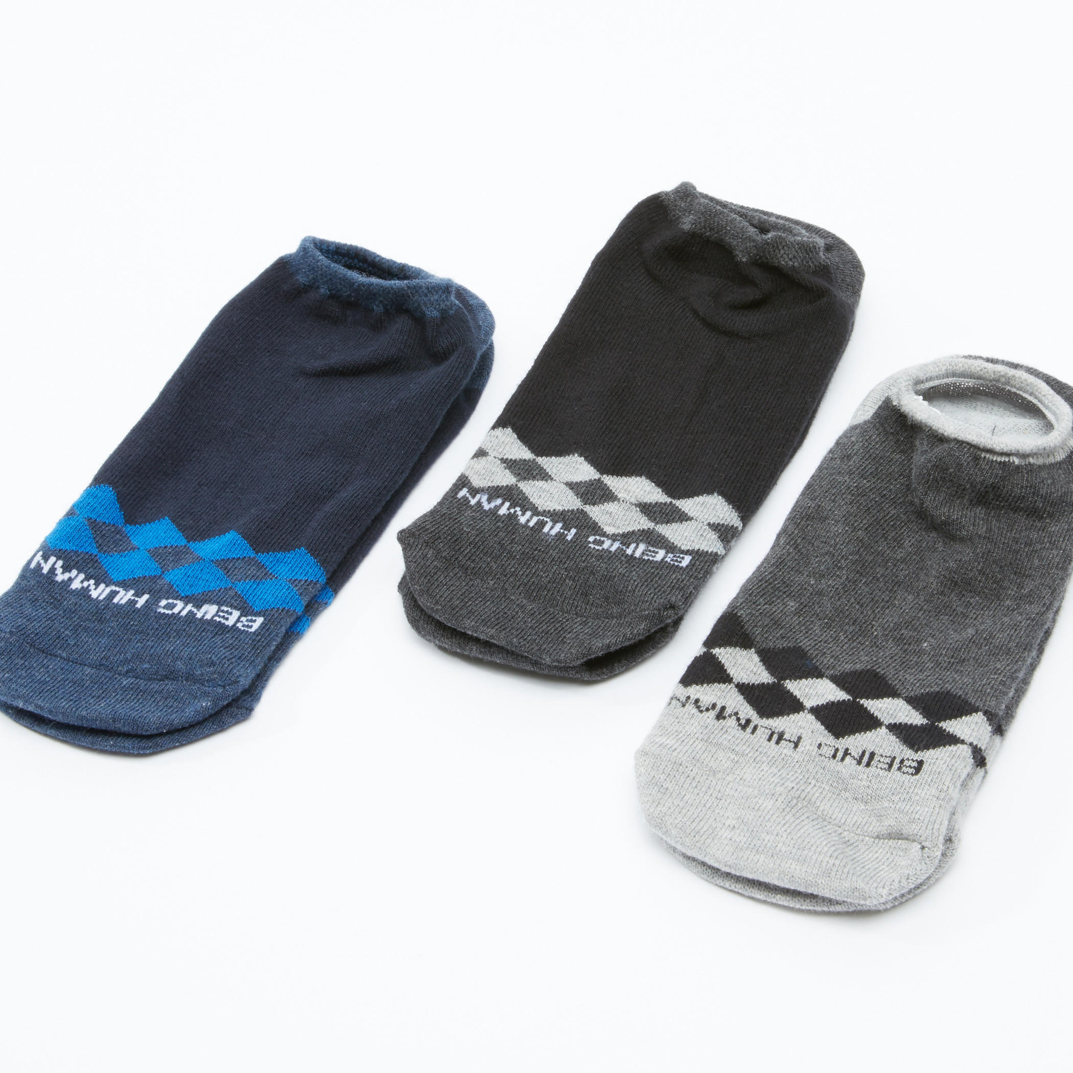 Being Human Printed Ankle Length Socks - Set of 3-men-socks-image-3
