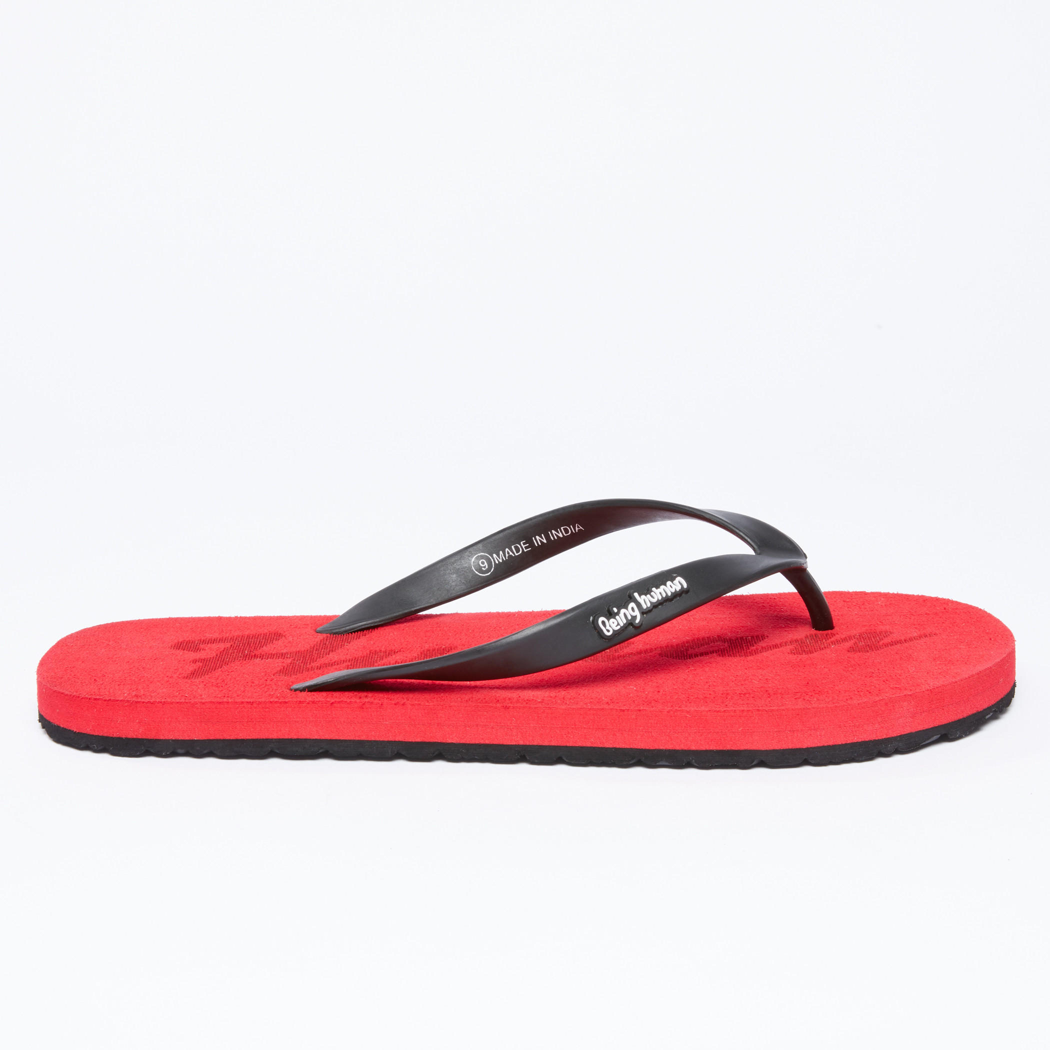 Being Human Printed Flip Flops with Logo Applique-men-shoes-flipflopsandslides-image-1