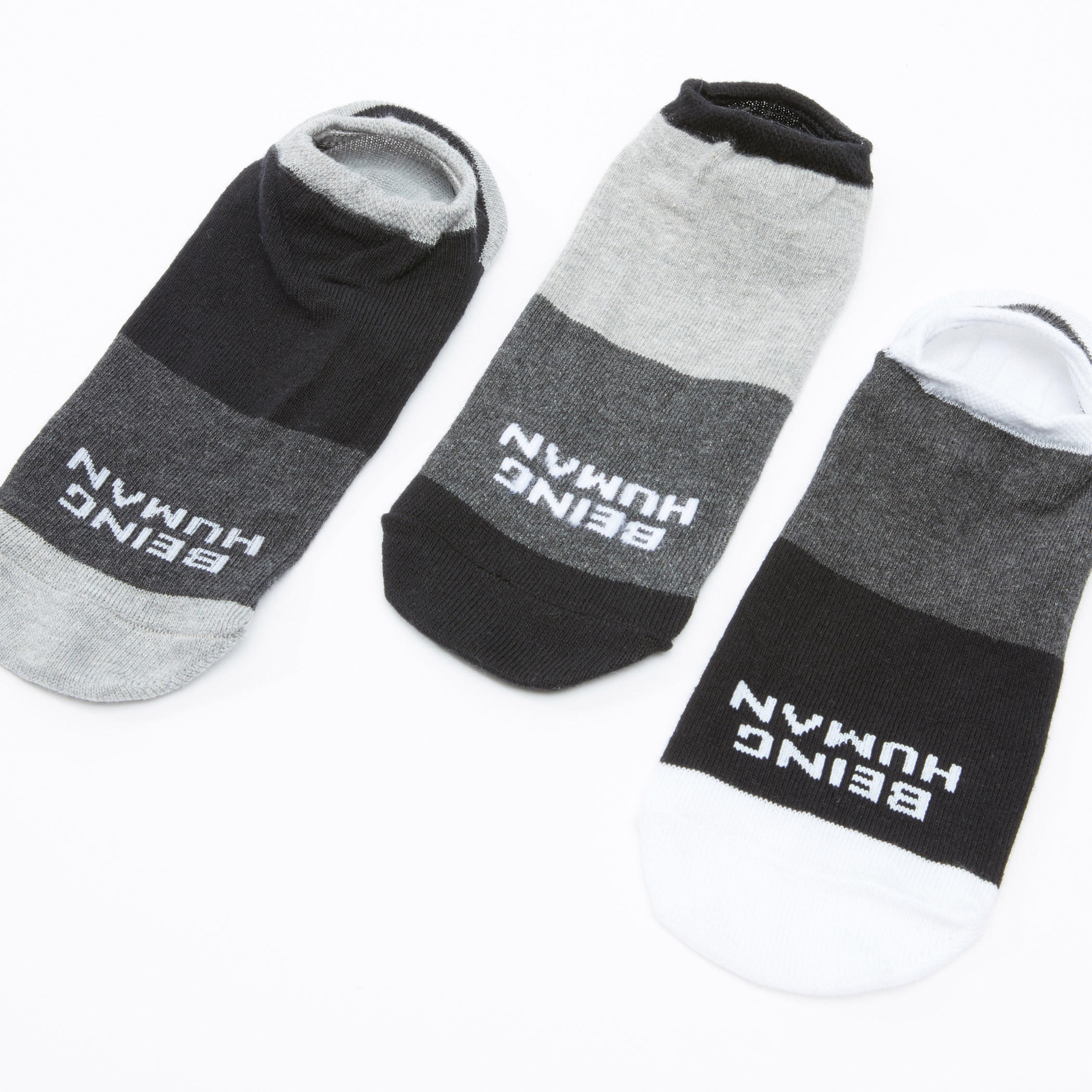 جوارب بطول الكاحل من بيينج هيومان - طقم من 3 أزواج-men-socks-image-1