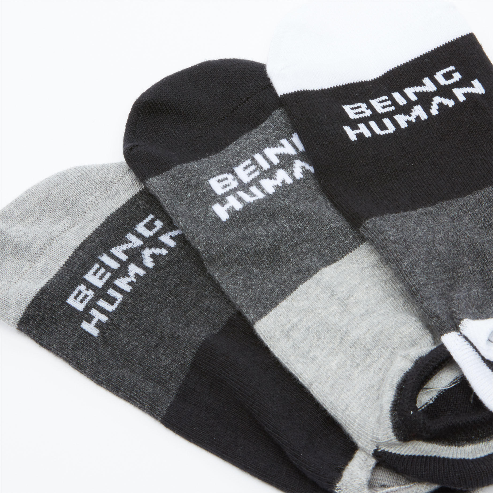 جوارب بطول الكاحل من بيينج هيومان - طقم من 3 أزواج-men-socks-image-2