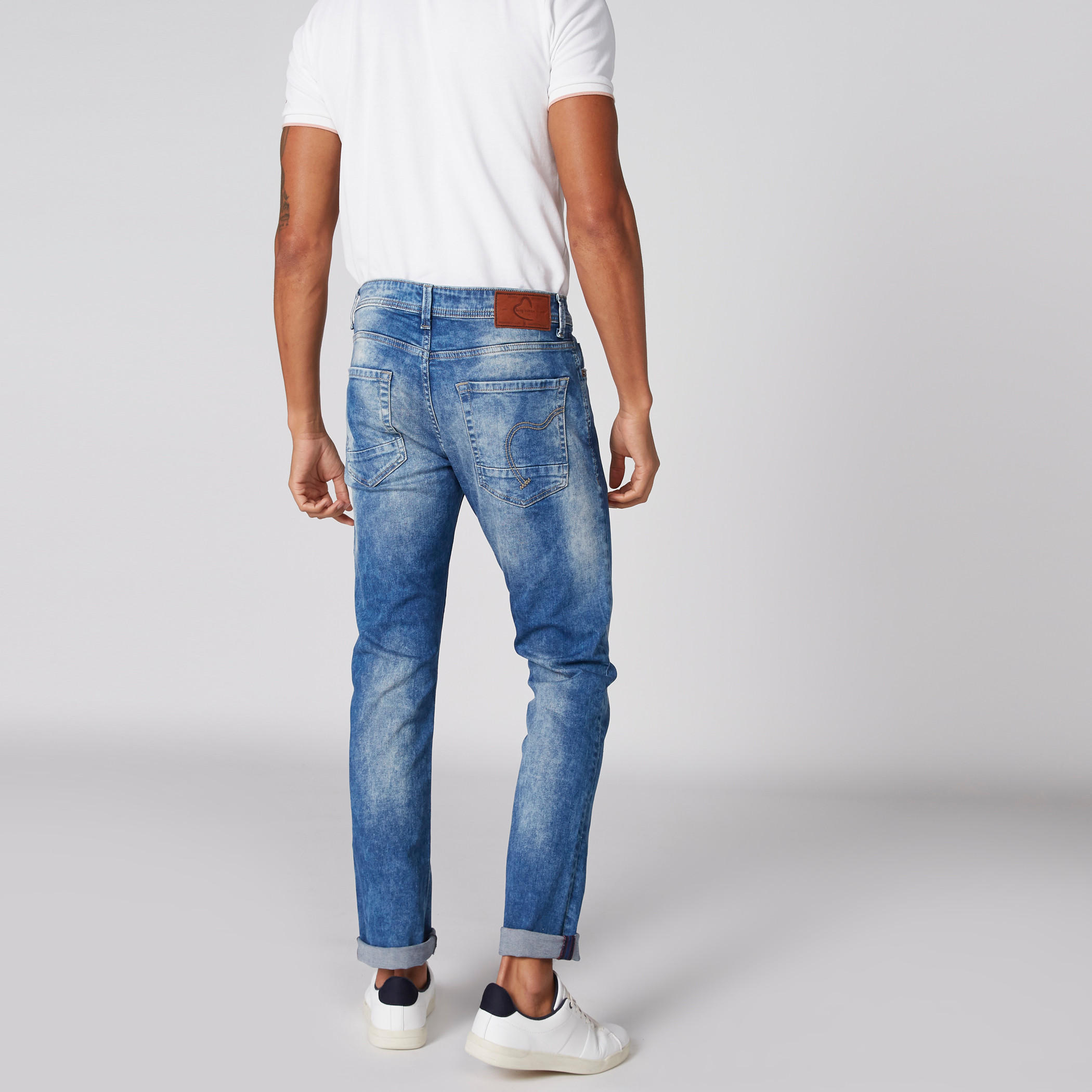 بنطال جينز طويل بزر إغلاق وجيوب بيينج هيومان-men-clothing-bottoms-jeans-image-2