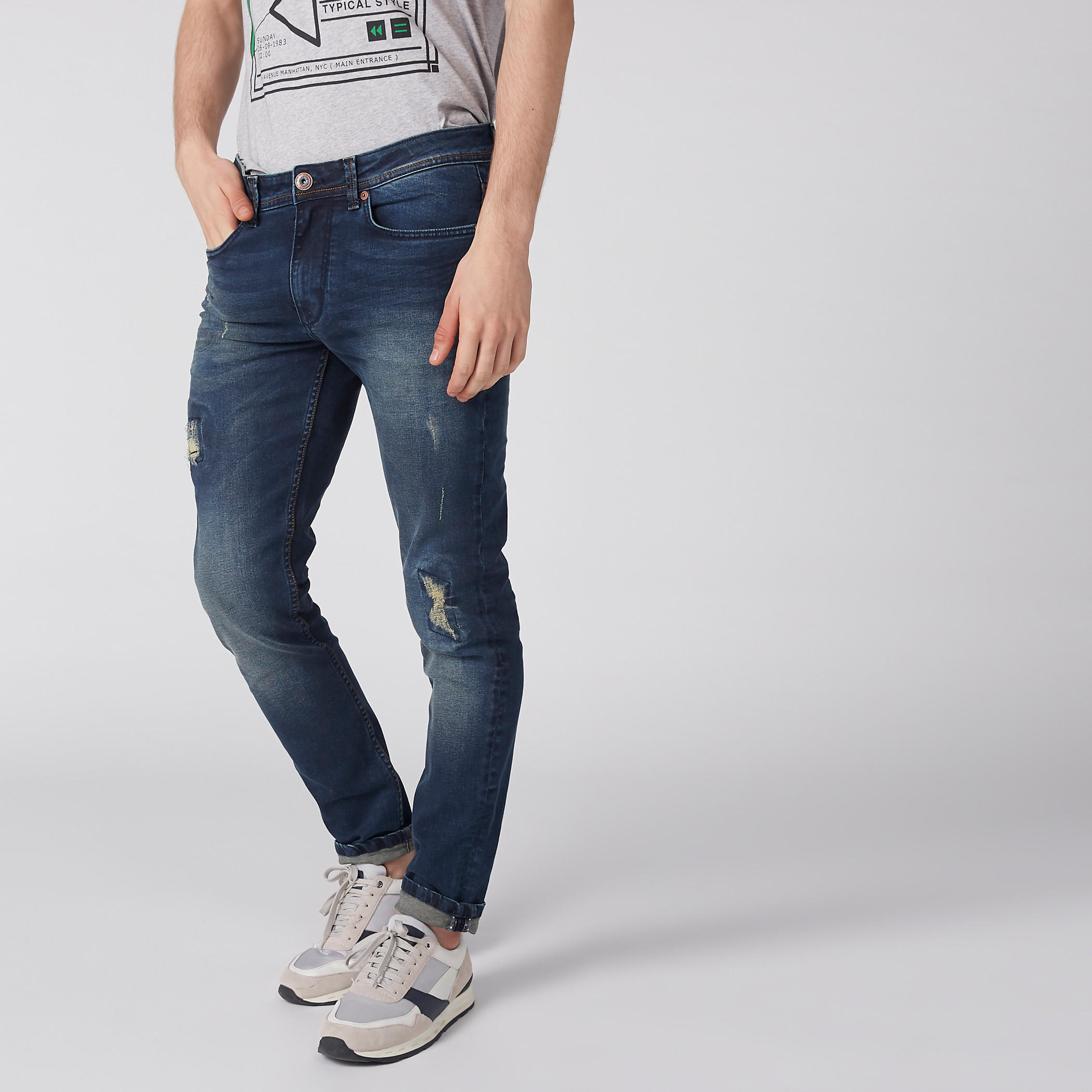 Being Human Distressed Jeans with Pocket Detail and Button Closure-men-clothing-bottoms-jeans-image-3