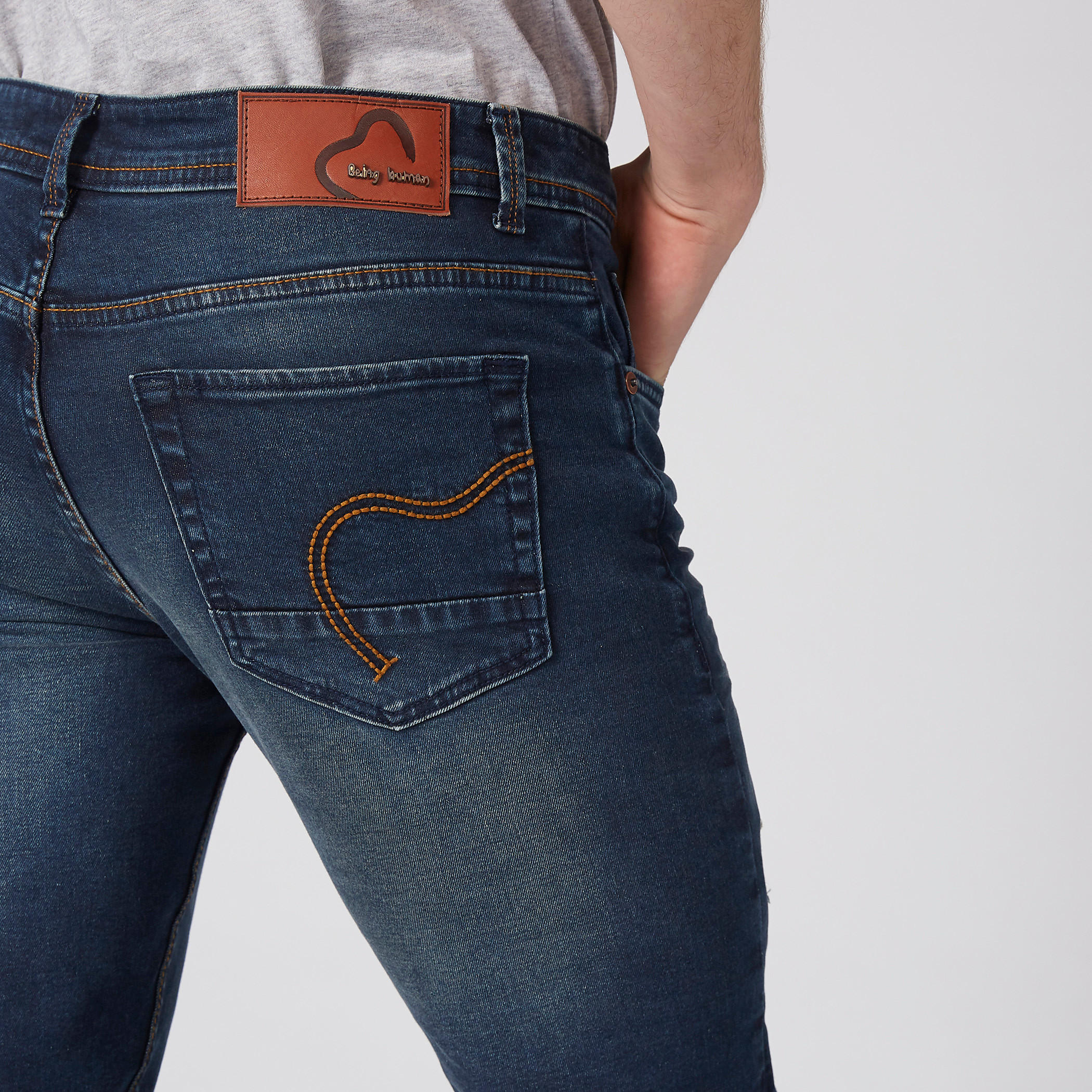Being Human Distressed Jeans with Pocket Detail and Button Closure-men-clothing-bottoms-jeans-image-5