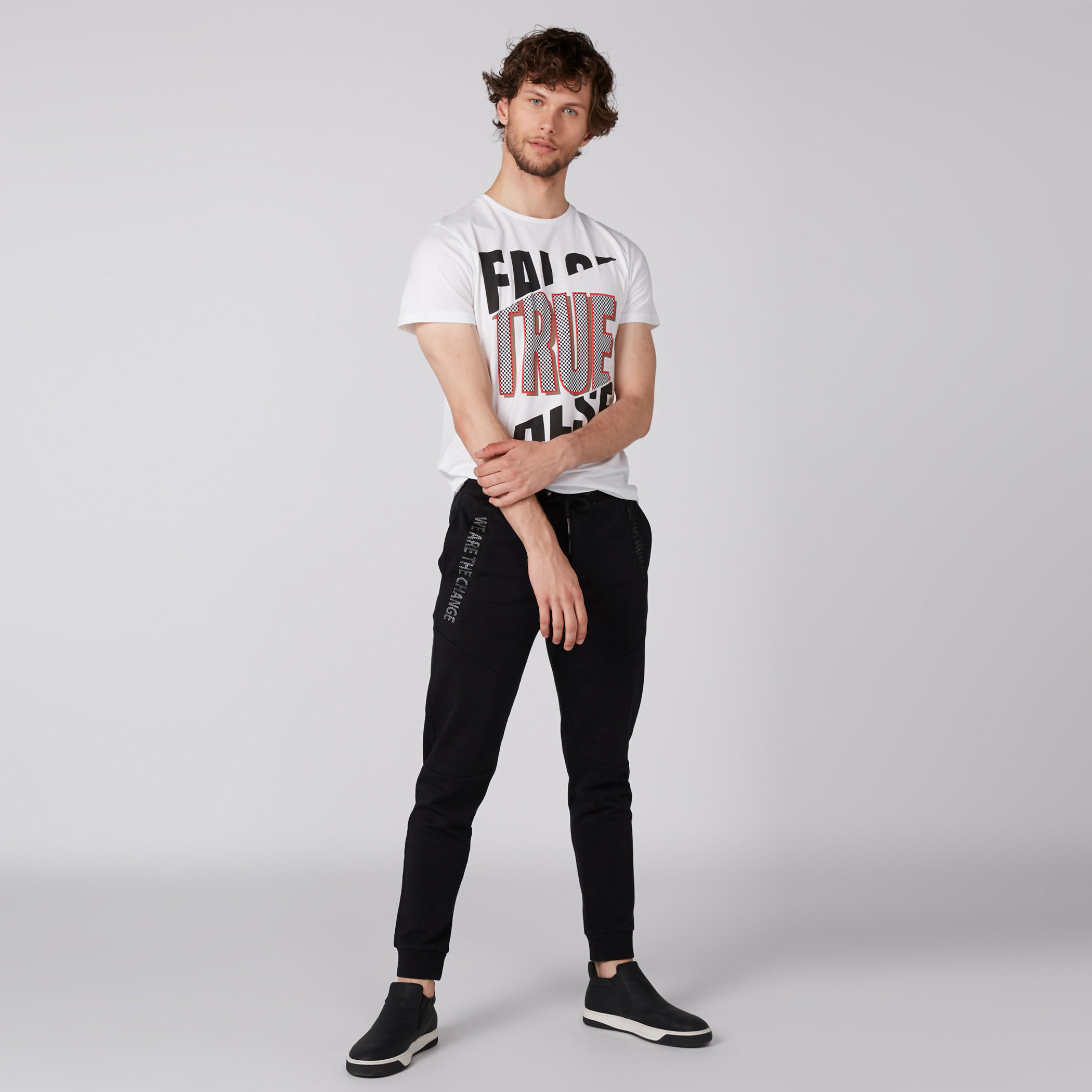بنطال رياضي طويل بخصر مطّاطي من بيينج هيومان-men-clothing-bottoms-joggers-image-1