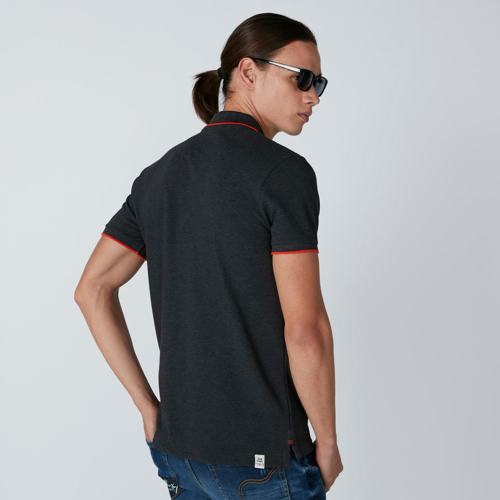 Being Human Polo Neck T-Shirt with Short Sleeves and Embroidery-men-clothing-tshirtsandpolos-polos-image-2