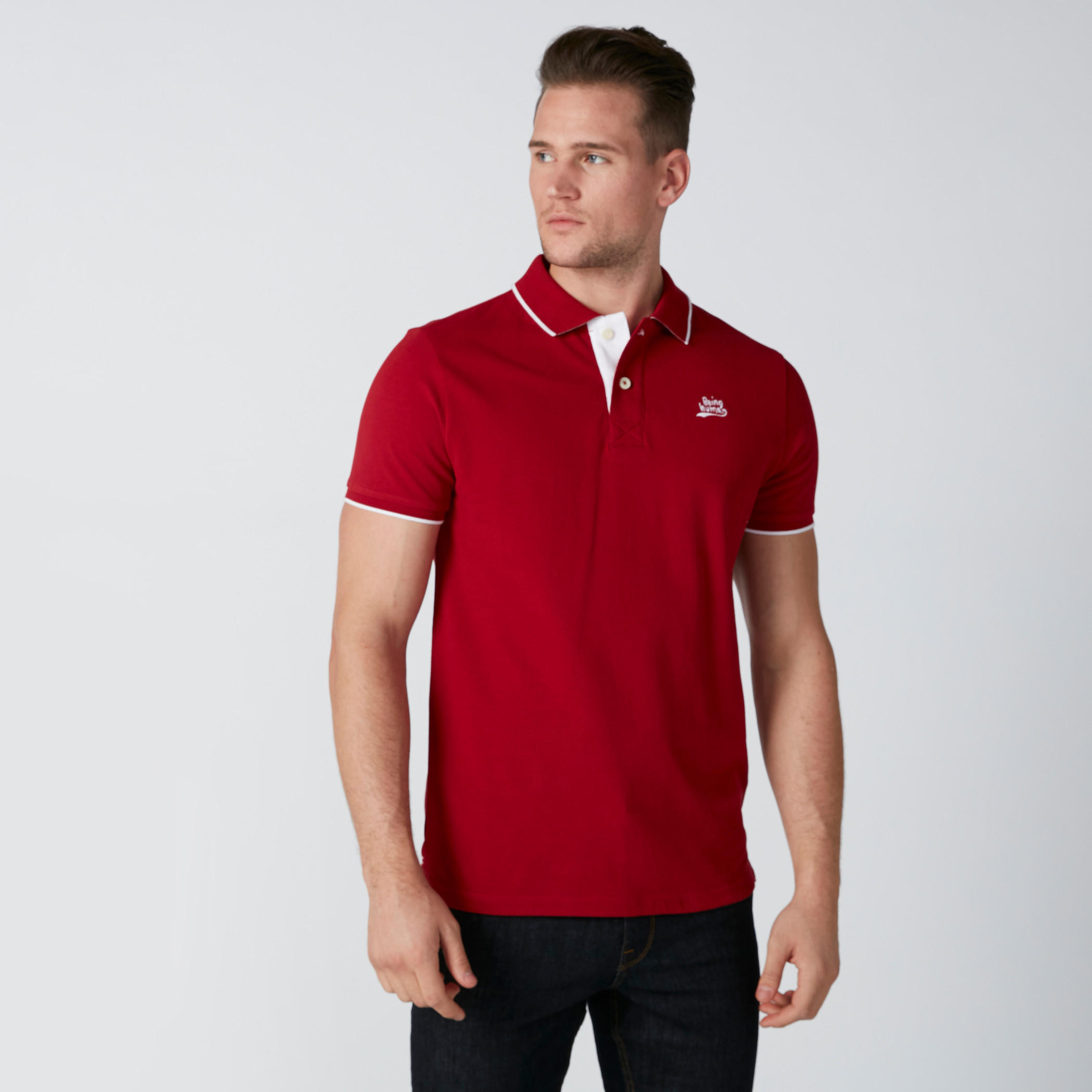 Being Human Polo Neck T-Shirt with Short Sleeves-men-clothing-tshirtsandpolos-polos-image-3