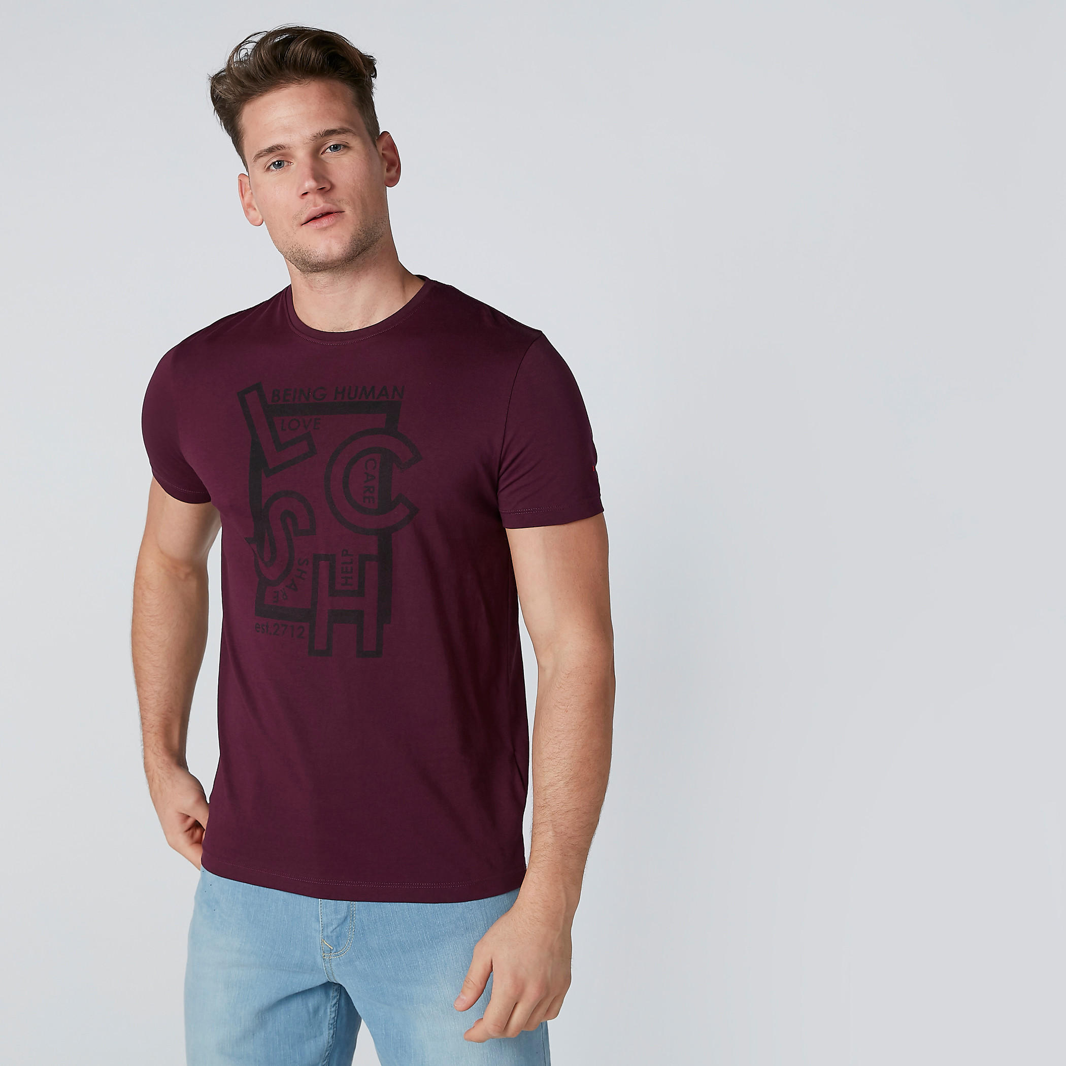 Being Human Printed T-Shirt in Slim Fit with Crew Neck-men-clothing-tshirtsandpolos-tshirts-image-1