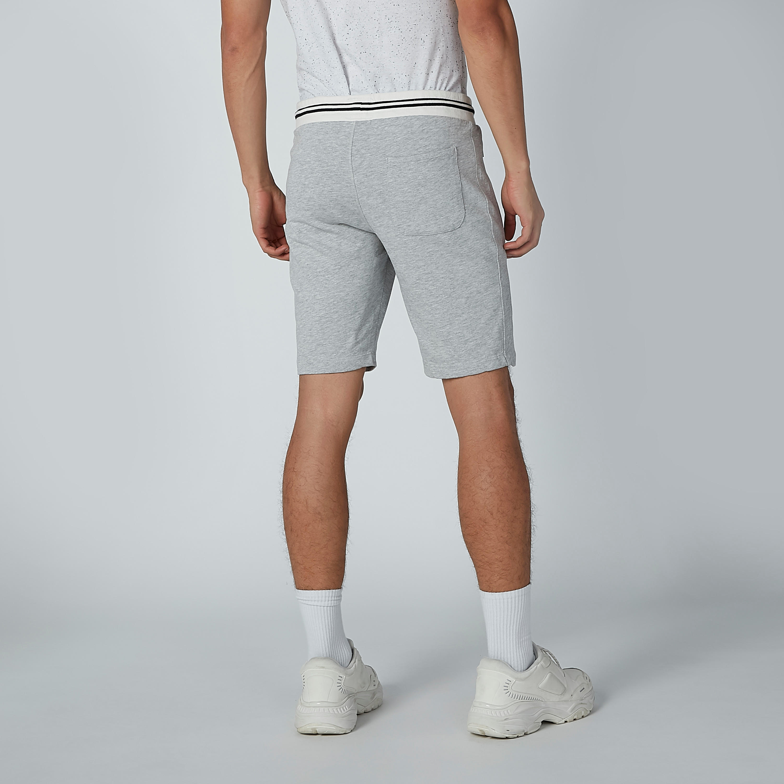 شورت مستدام سادة بخصر متوسط الارتفاع ورباط-men-clothing-bottoms-shorts-image-1