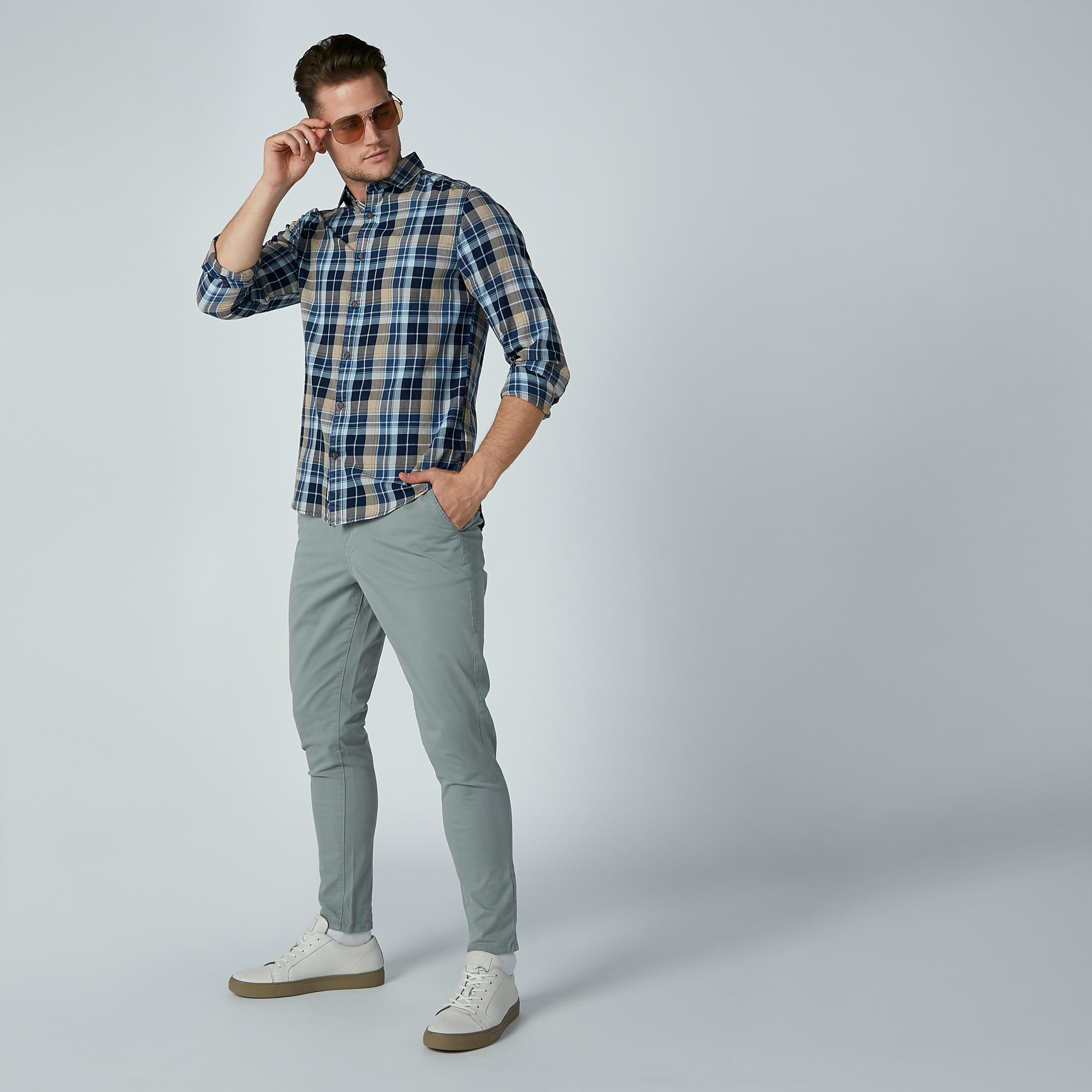 Sustainable Lee Cooper Chequered Shirt with Long Sleeves-men-clothing-shirts-image-2