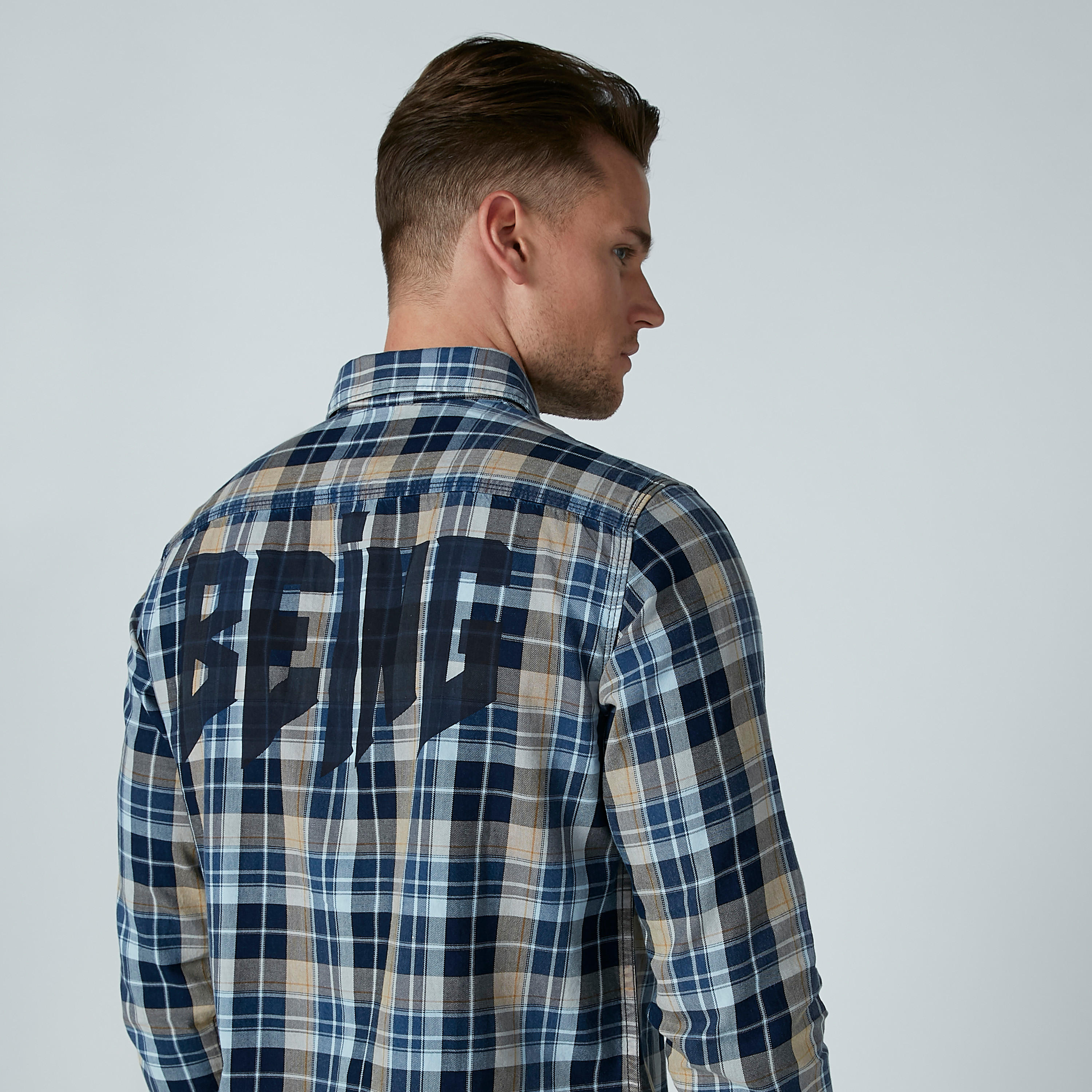 Sustainable Lee Cooper Chequered Shirt with Long Sleeves-men-clothing-shirts-image-3