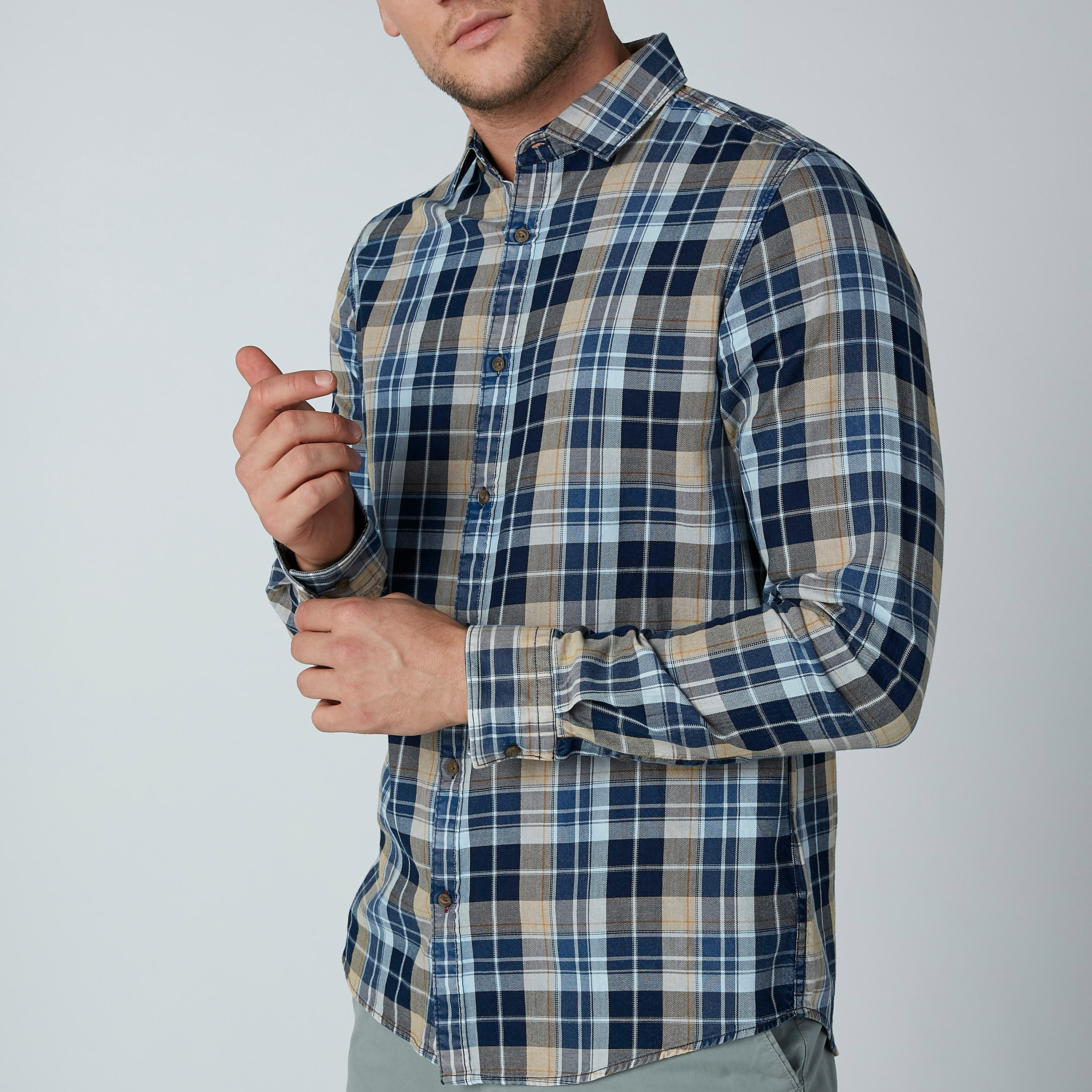 قميص  مستدام كاروهات بأكمام طويلة من لي كوبر -men-clothing-shirts-image-4