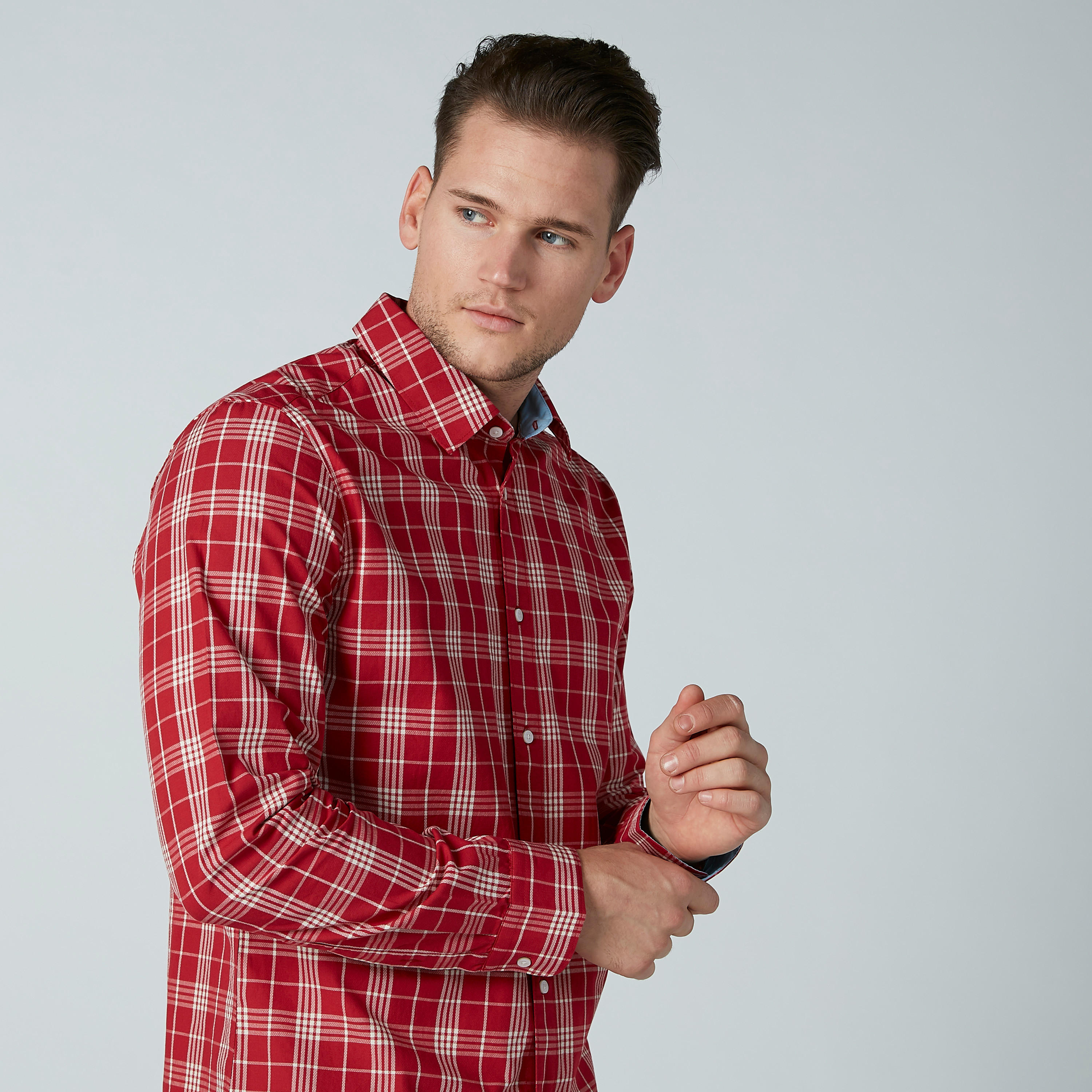 قميص مستدام كاروهات بأكمام طويلة بيينج هيومان -men-clothing-shirts-image-2
