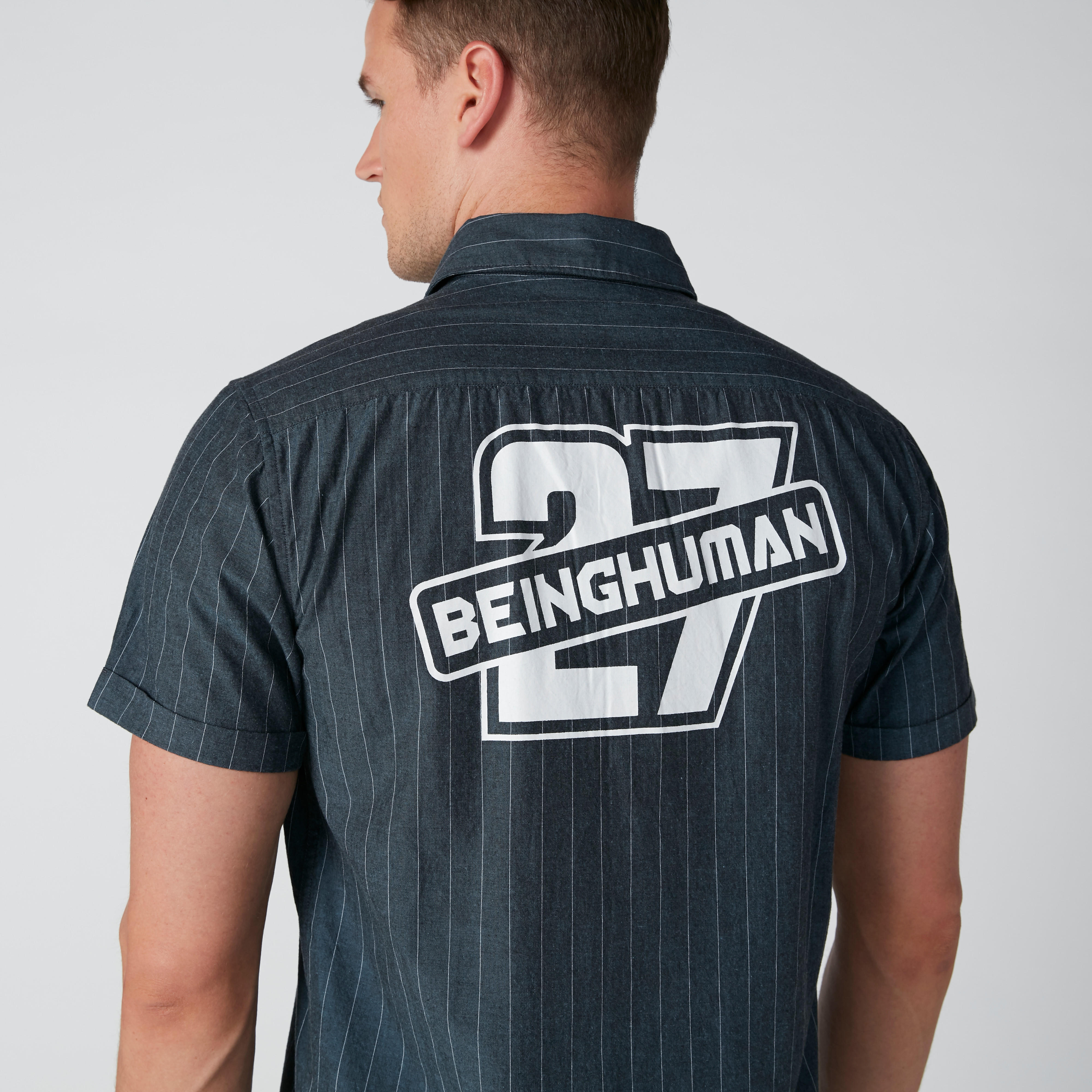 قميص مستدام مقلم بجيب على الصدر بيينج هيومان-men-clothing-shirts-image-4