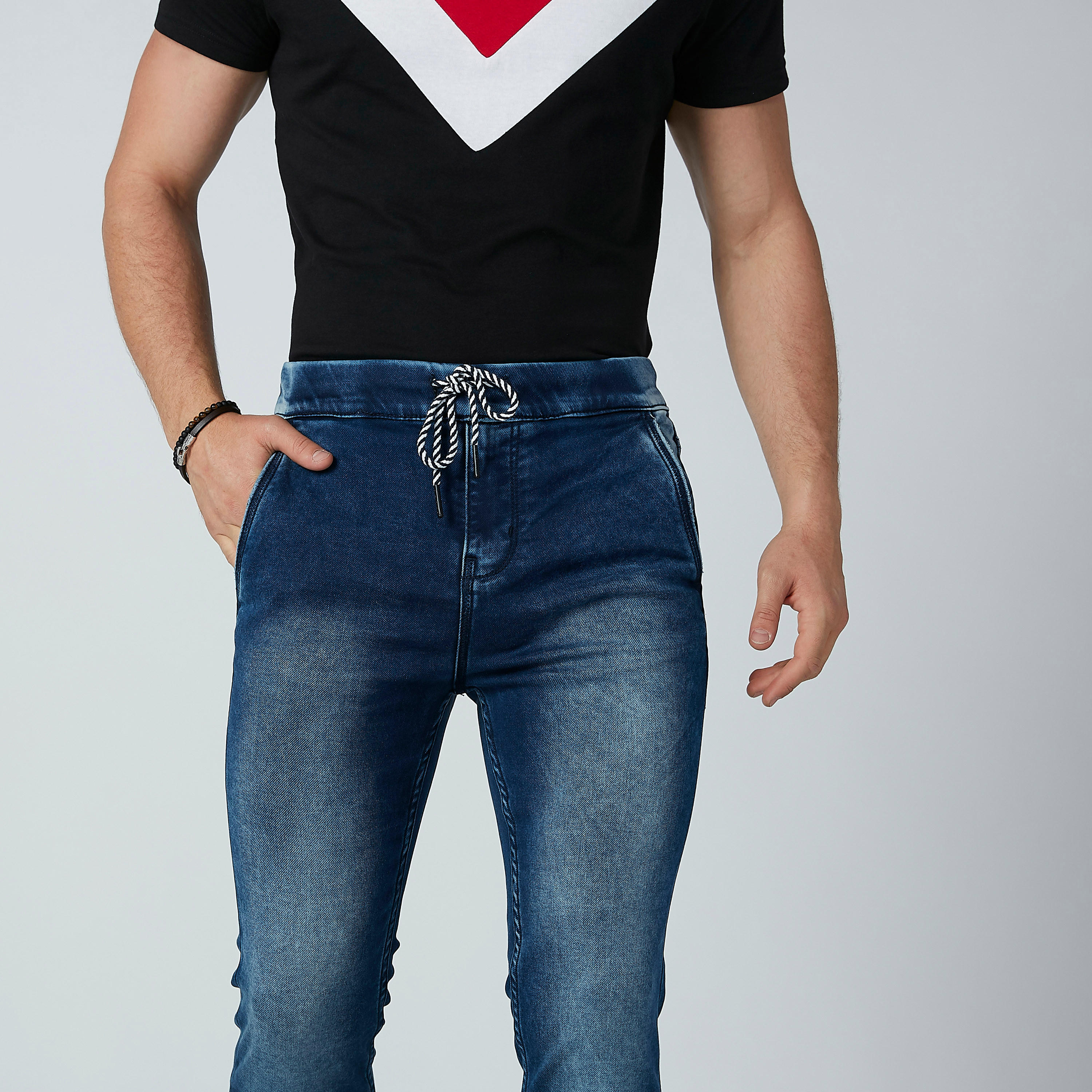 بنطلون جينز مستدام برباط وخصر منخفض من بيينج هيومان-men-clothing-bottoms-jeans-image-2