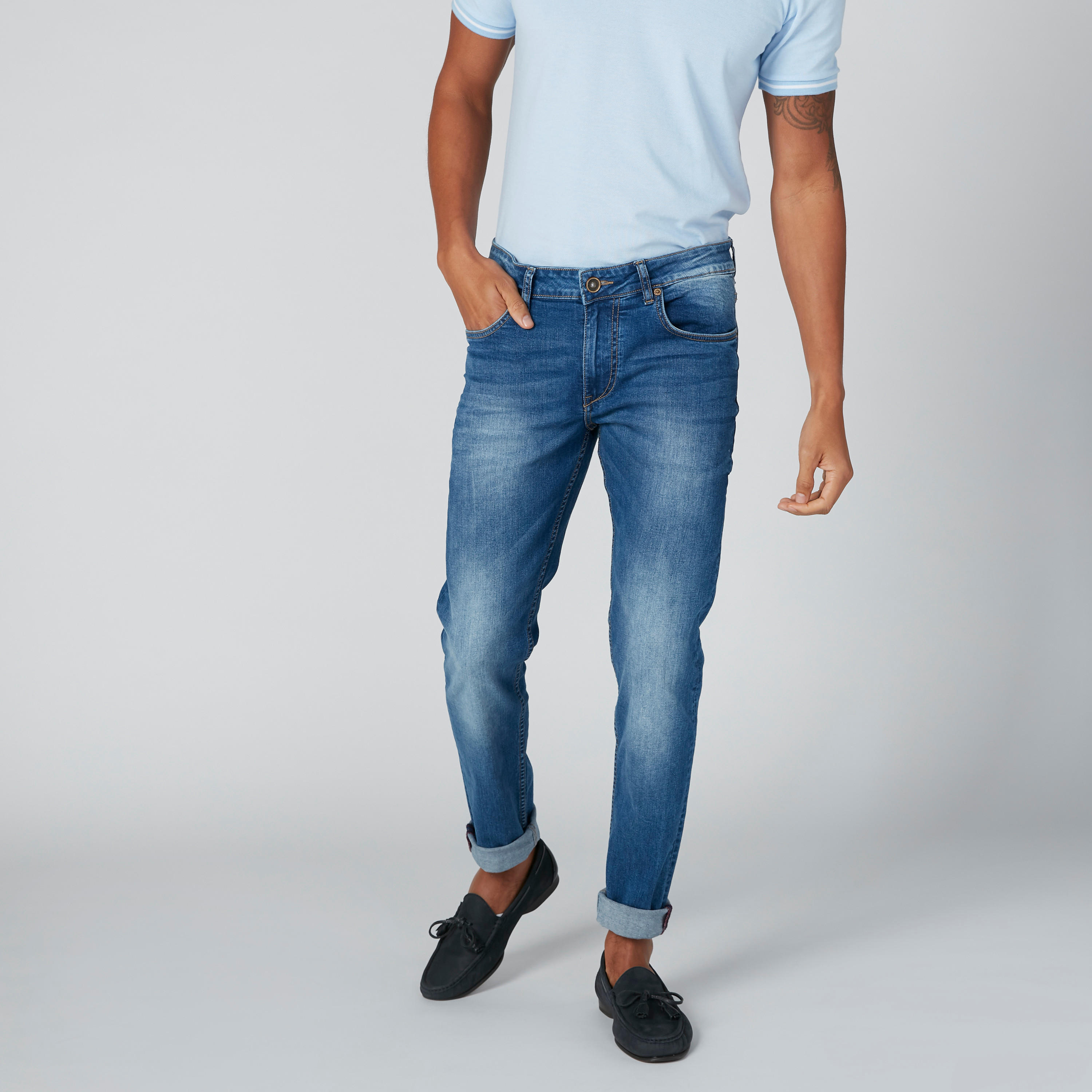 بنطلون مستدام جينز سكيني بخصر منخفض من بيينج هيومان-men-clothing-bottoms-jeans-image-4