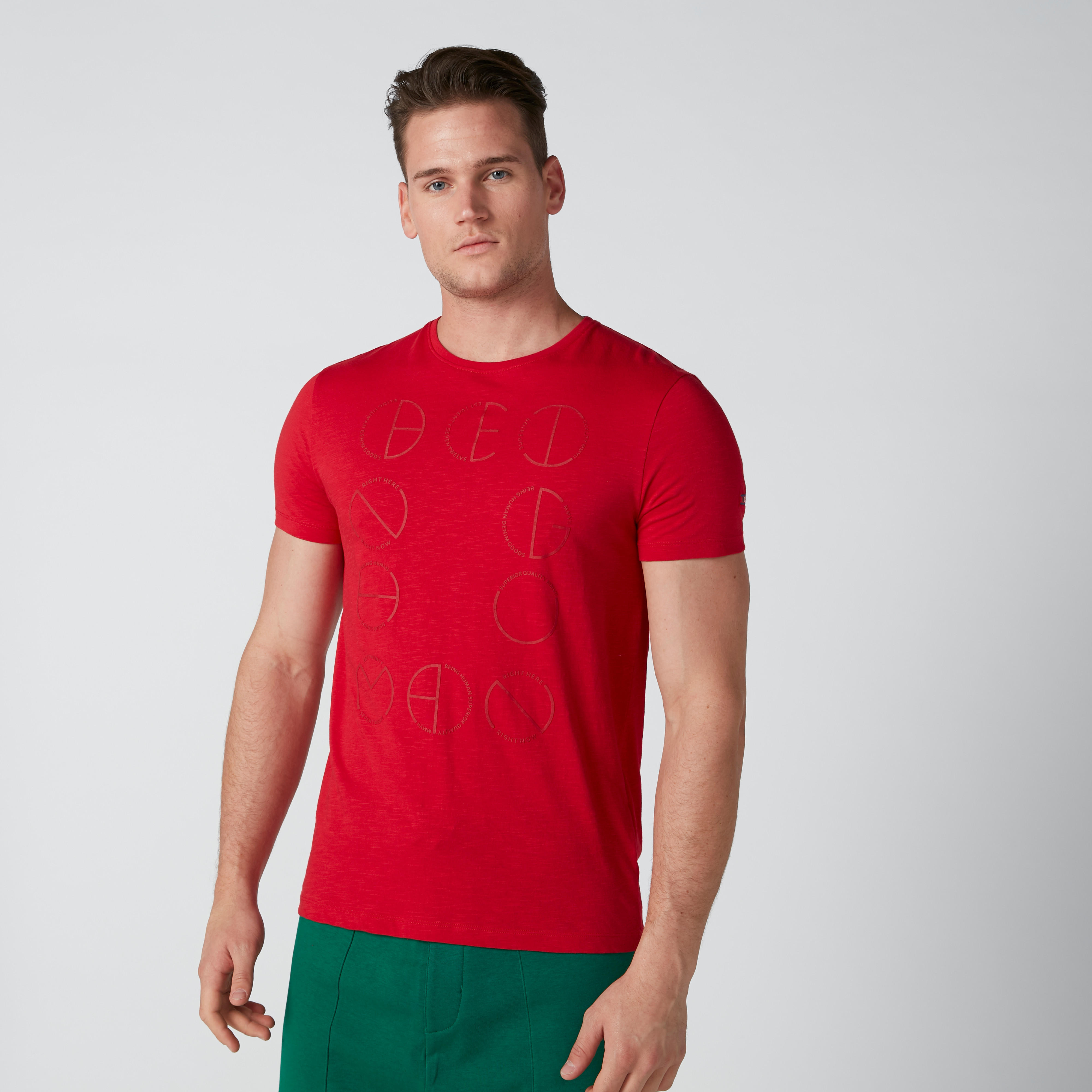 تيشيرت بأكمام قصيرة وطبعات بيينج هيومان-men-clothing-tshirtsandpolos-tshirts-image-2