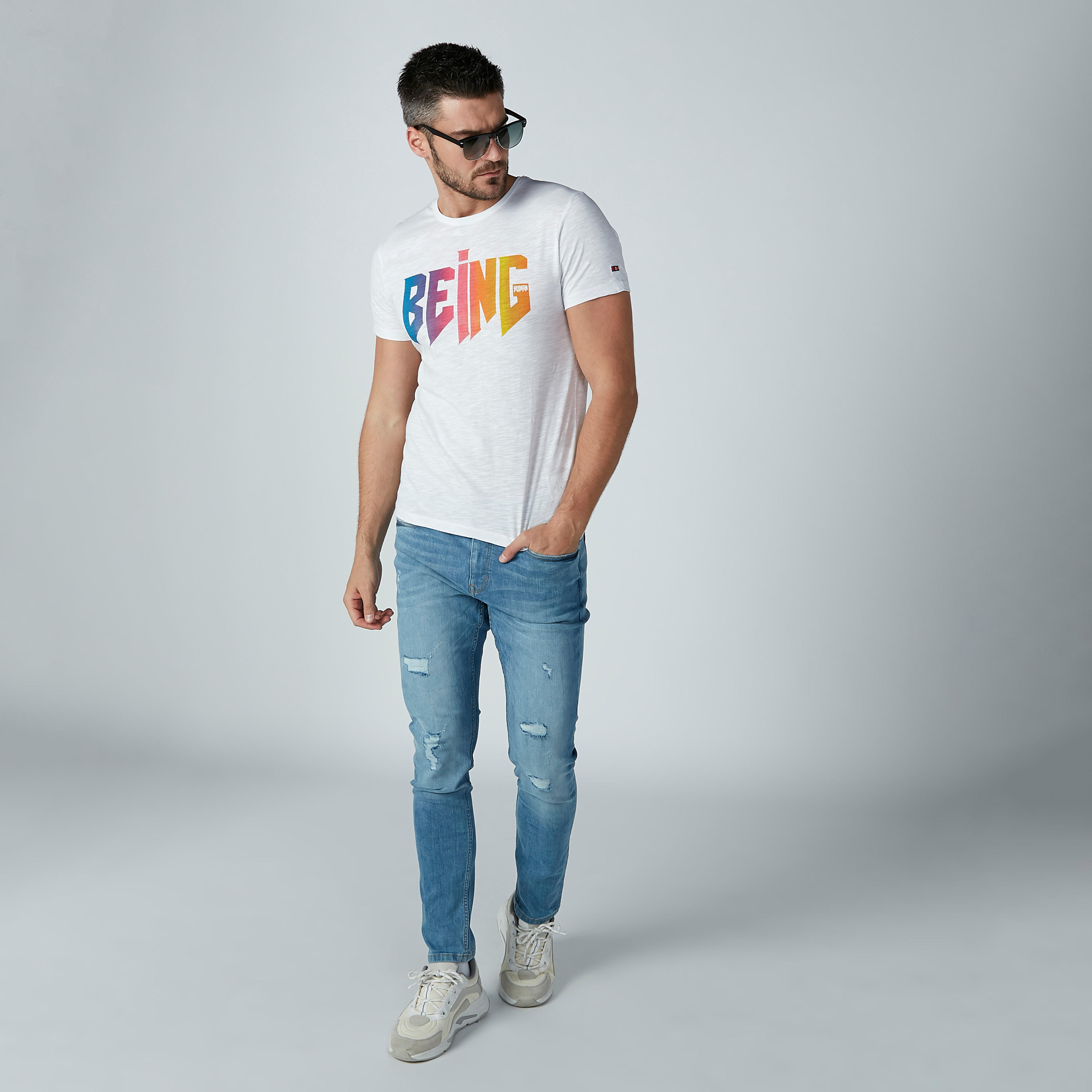 Being Human Printed T-shirt with Short Sleeves-men-clothing-tshirtsandpolos-tshirts-image-2