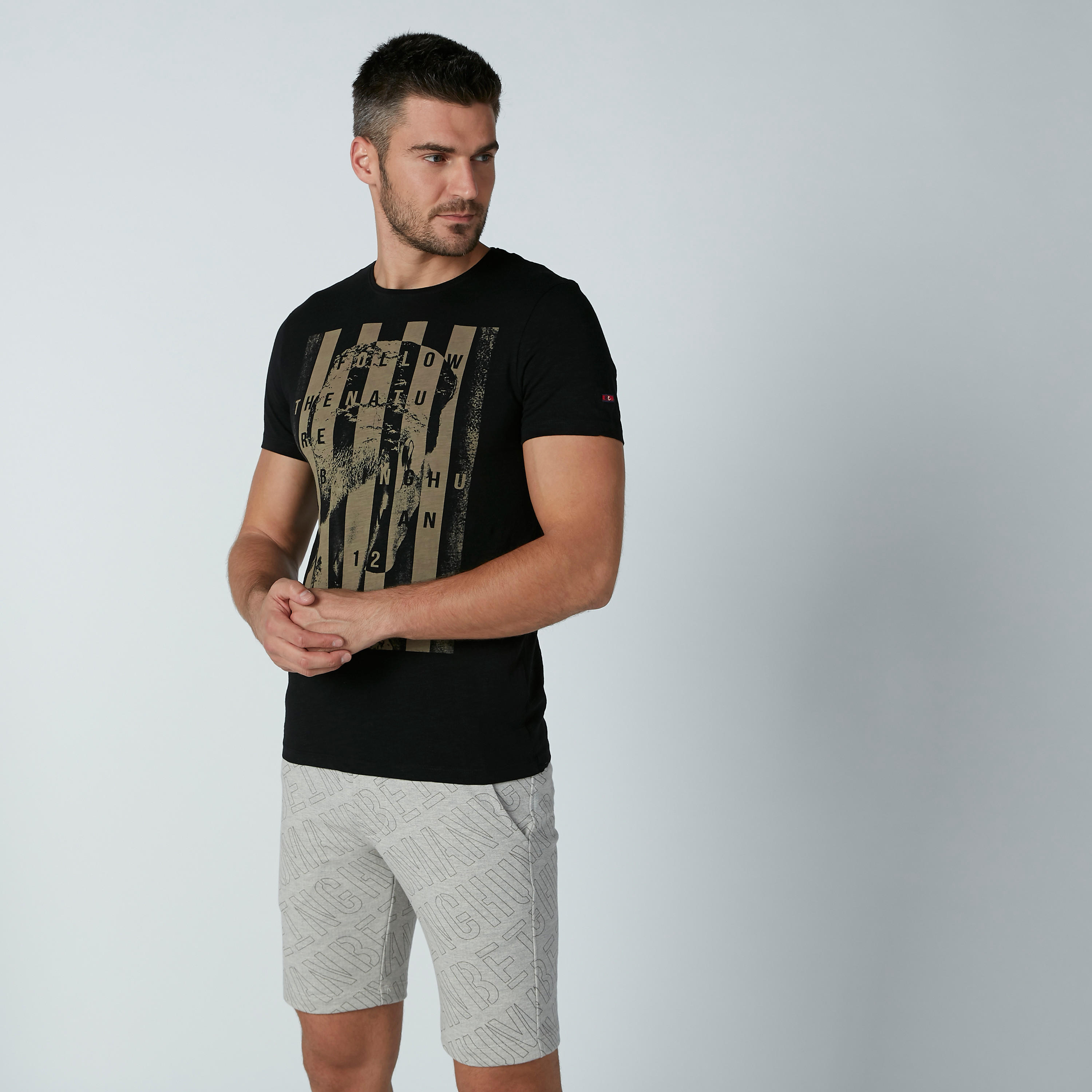 Being Human Printed T-shirt with Short Sleeves-men-clothing-tshirtsandpolos-tshirts-image-1