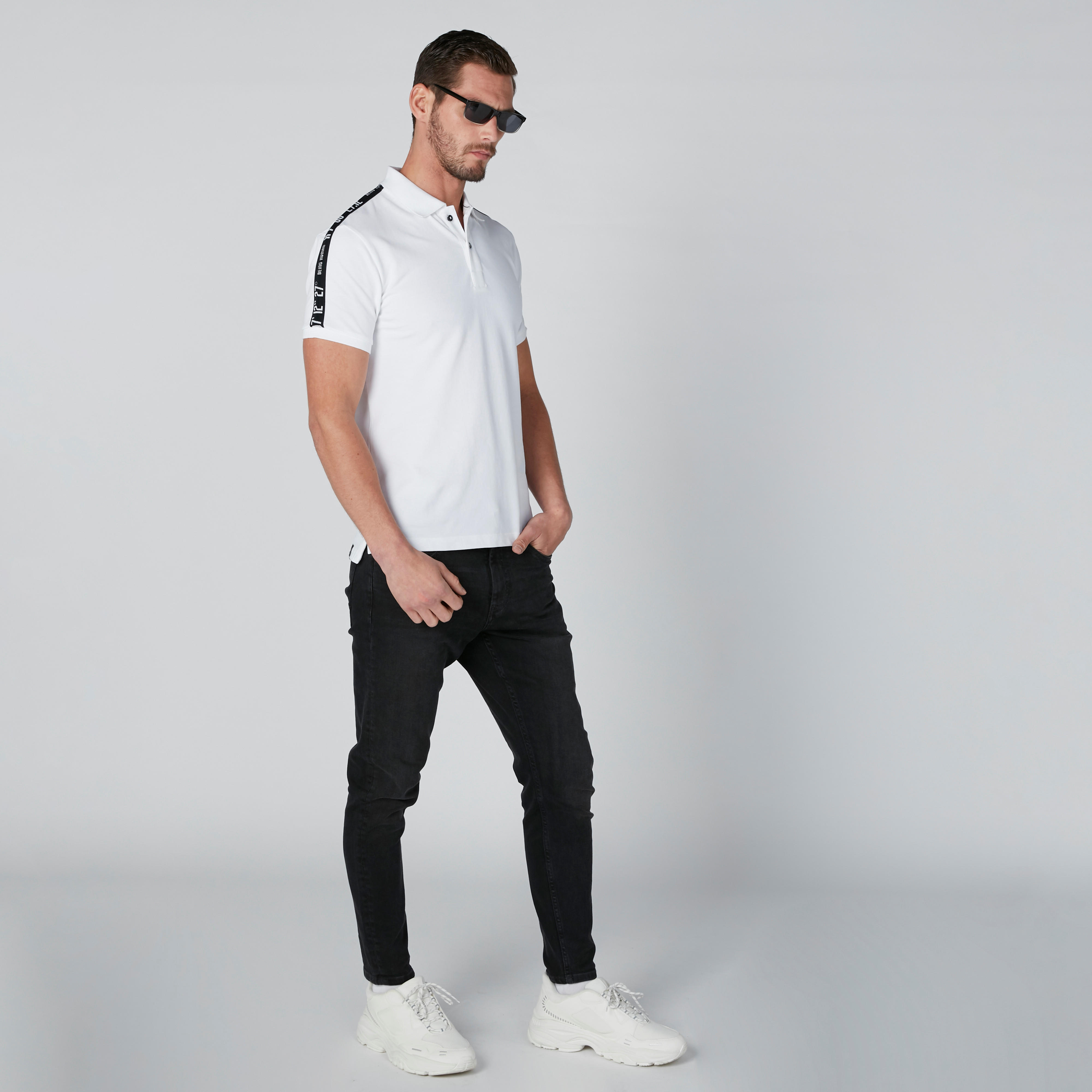 تيشيرت مستدام بولو بشريطة بيينج هيومان-men-clothing-tshirtsandpolos-polos-image-7
