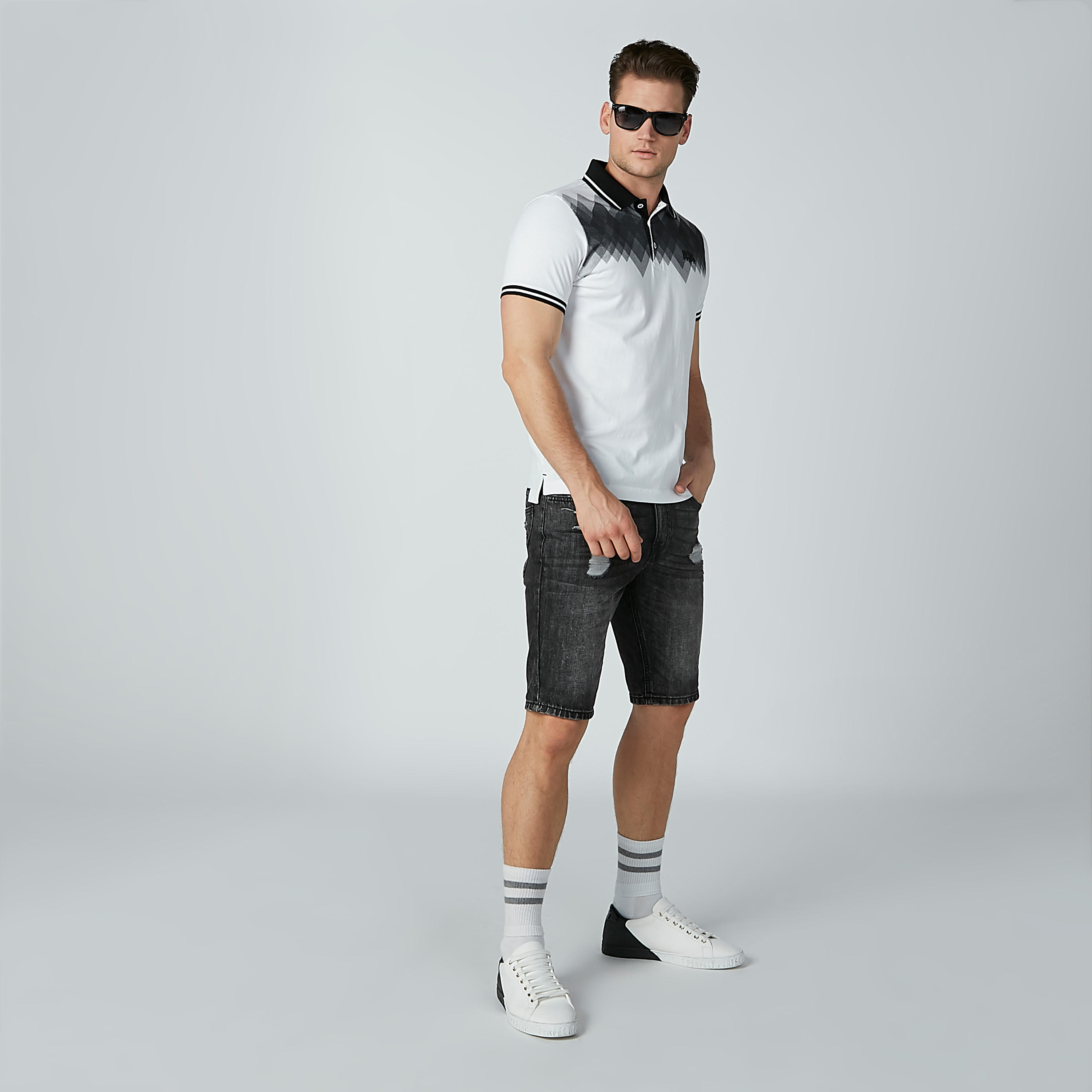 تيشيرت مستدام بولو بأكمام قصيرة وطبعات بيينج هيومان -men-clothing-tshirtsandpolos-polos-image-3