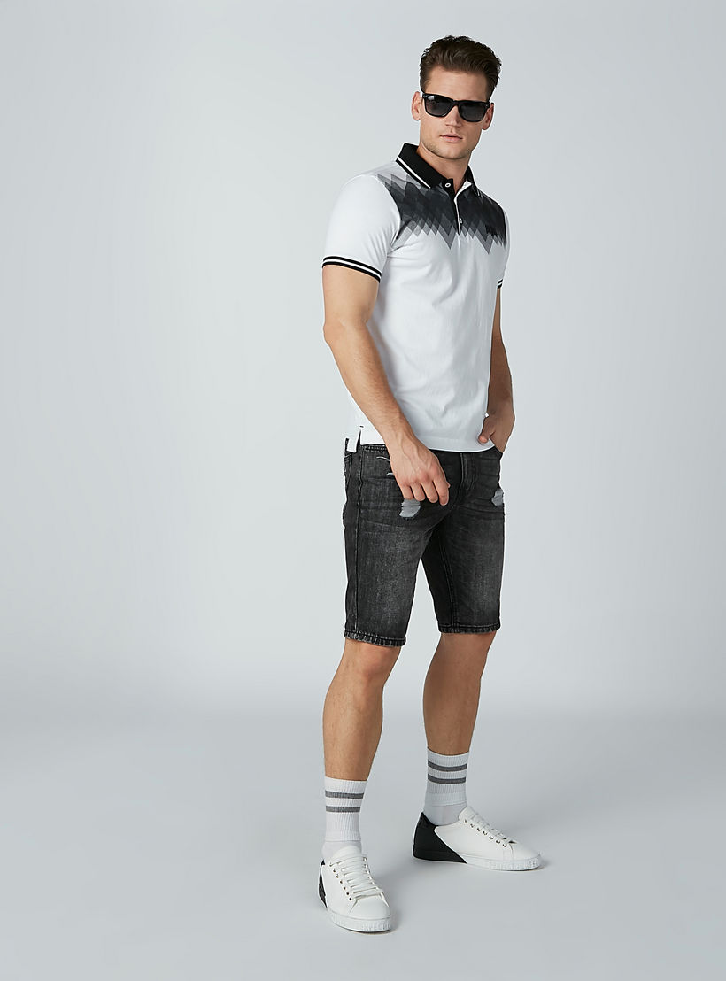 تيشيرت مستدام بولو بأكمام قصيرة وطبعات بيينج هيومان -men-clothing-tshirtsandpolos-polos-image-3