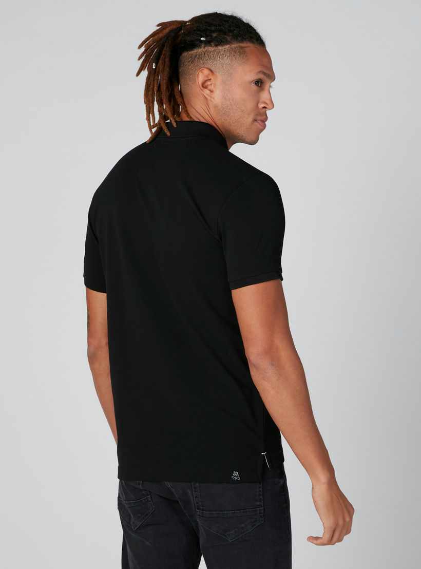 تيشيرت مستدام بياقة بولو وسحّاب بيينج هيومان-men-clothing-tshirtsandpolos-polos-image-2