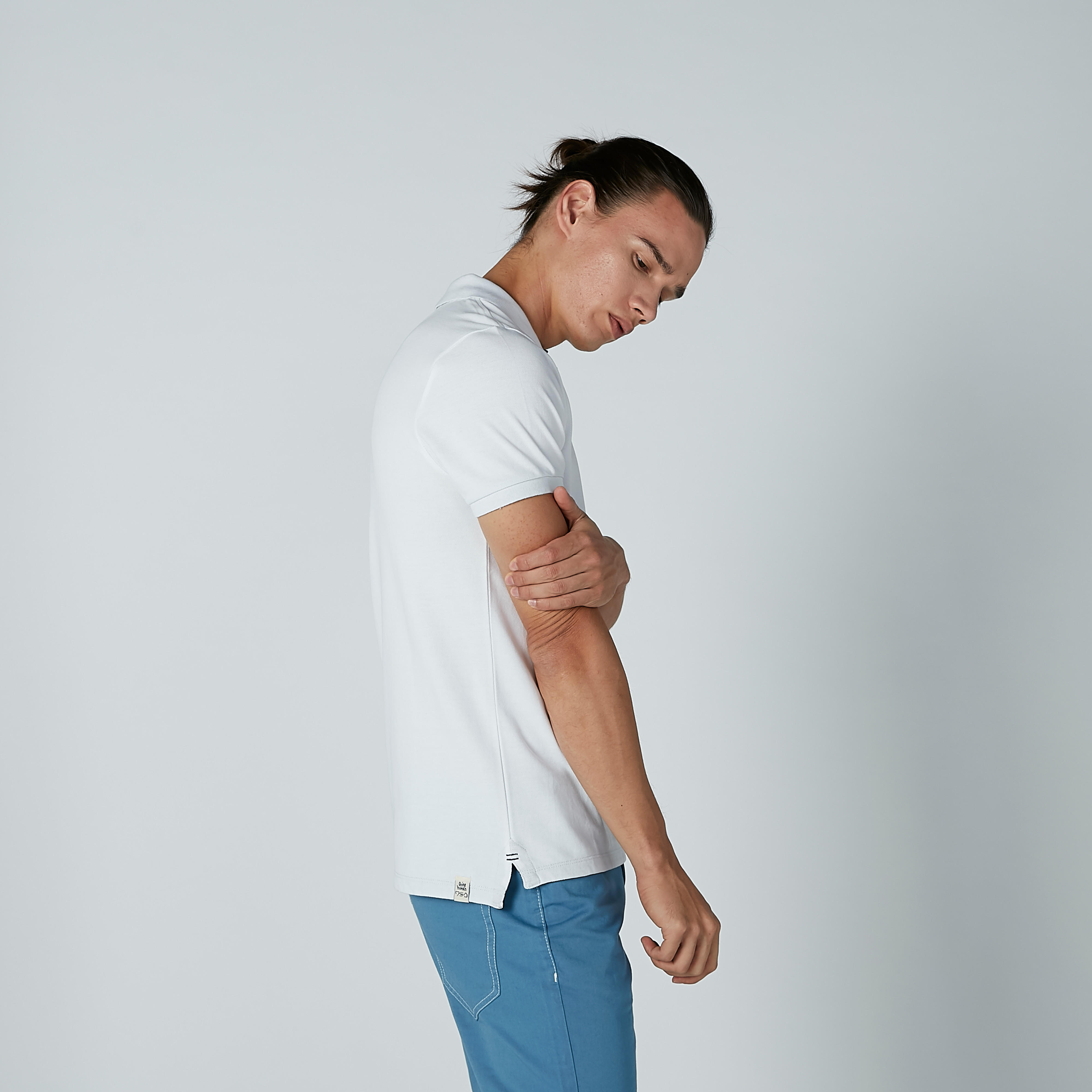 تيشيرت سادة بياقة بولو وأكمام قصيرة من بيينج هيومان-men-clothing-tshirtsandpolos-polos-image-3