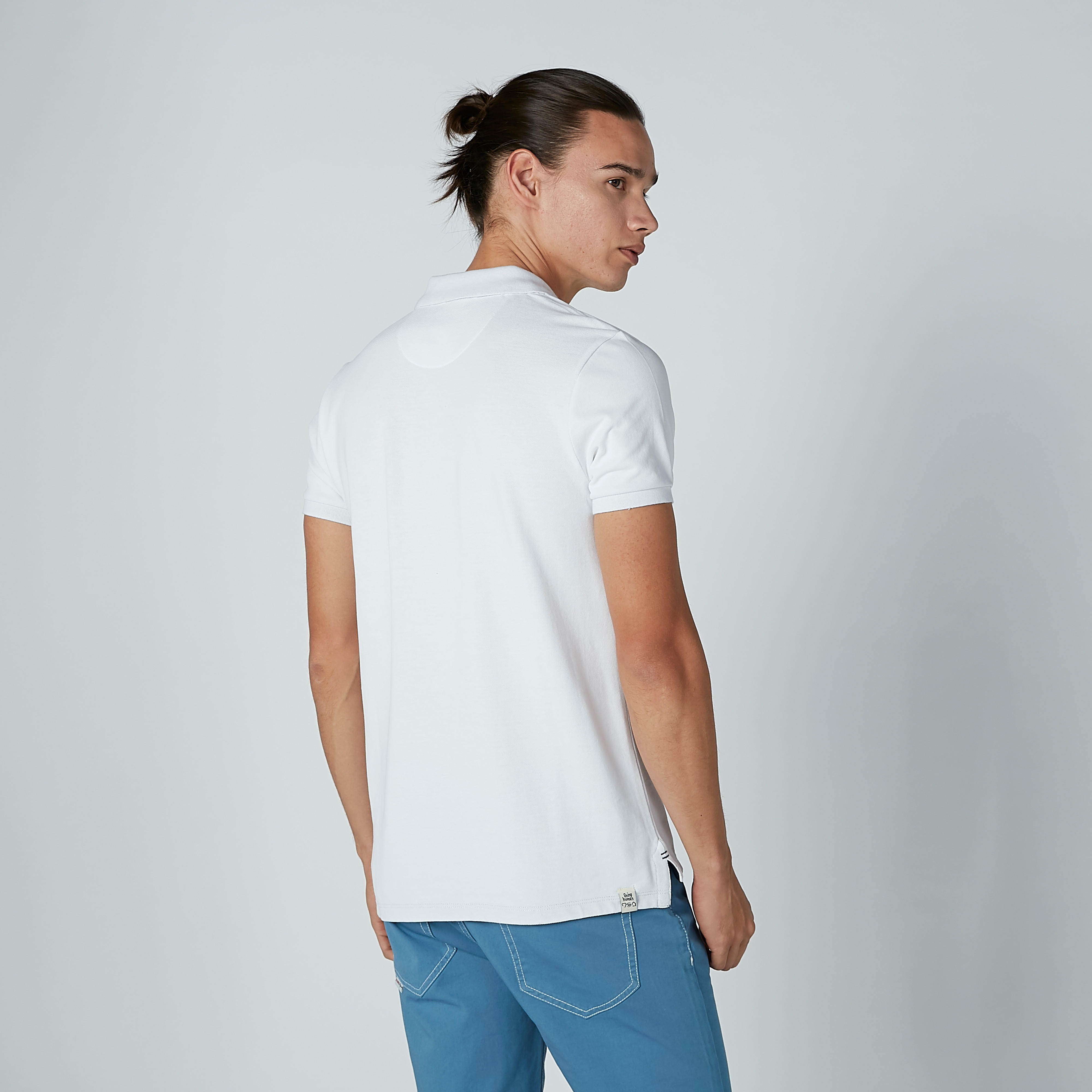 تيشيرت سادة بياقة بولو وأكمام قصيرة من بيينج هيومان-men-clothing-tshirtsandpolos-polos-image-4