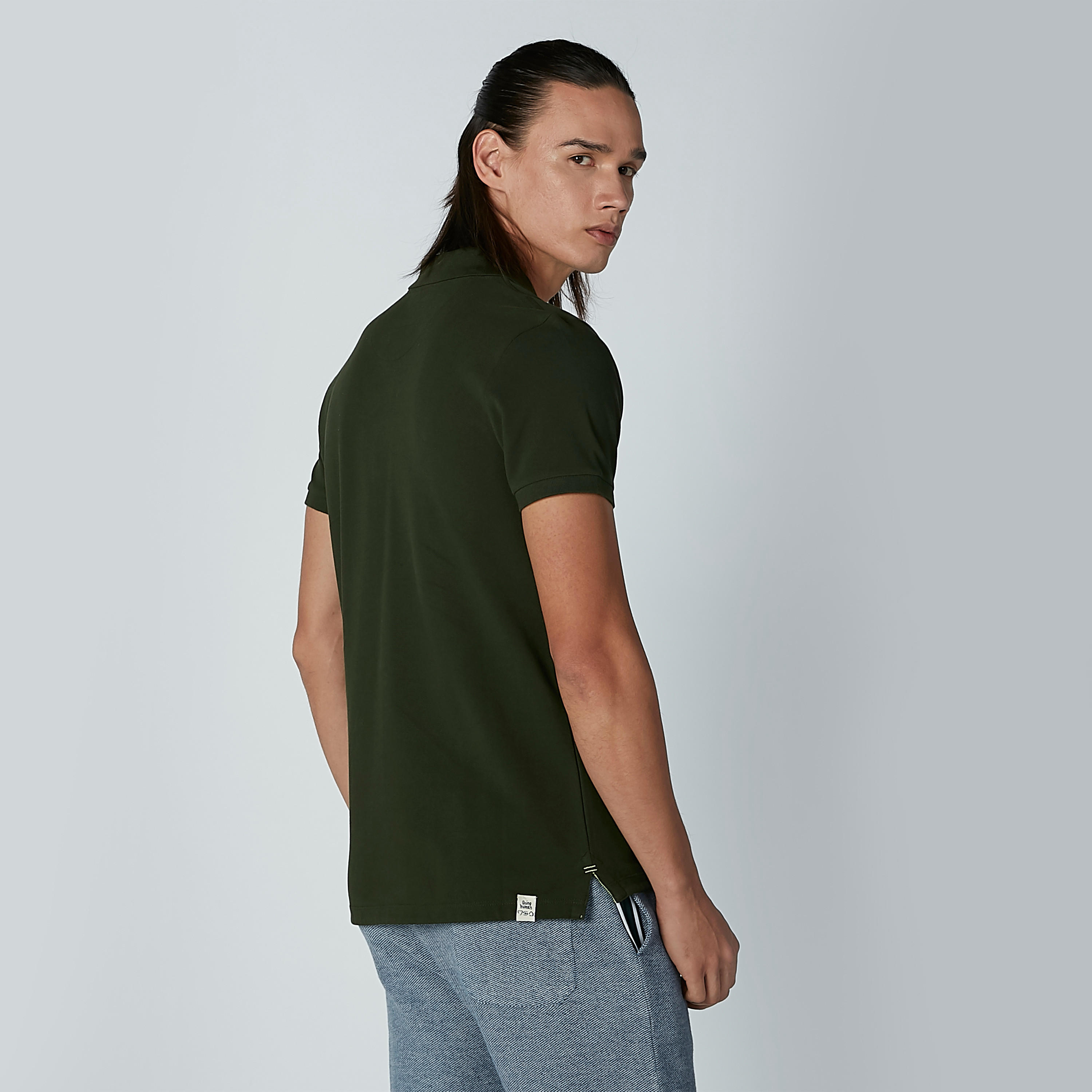 تيشيرت سادة بياقة بولو وأكمام قصيرة من بيينج هيومان-men-clothing-tshirtsandpolos-polos-image-4