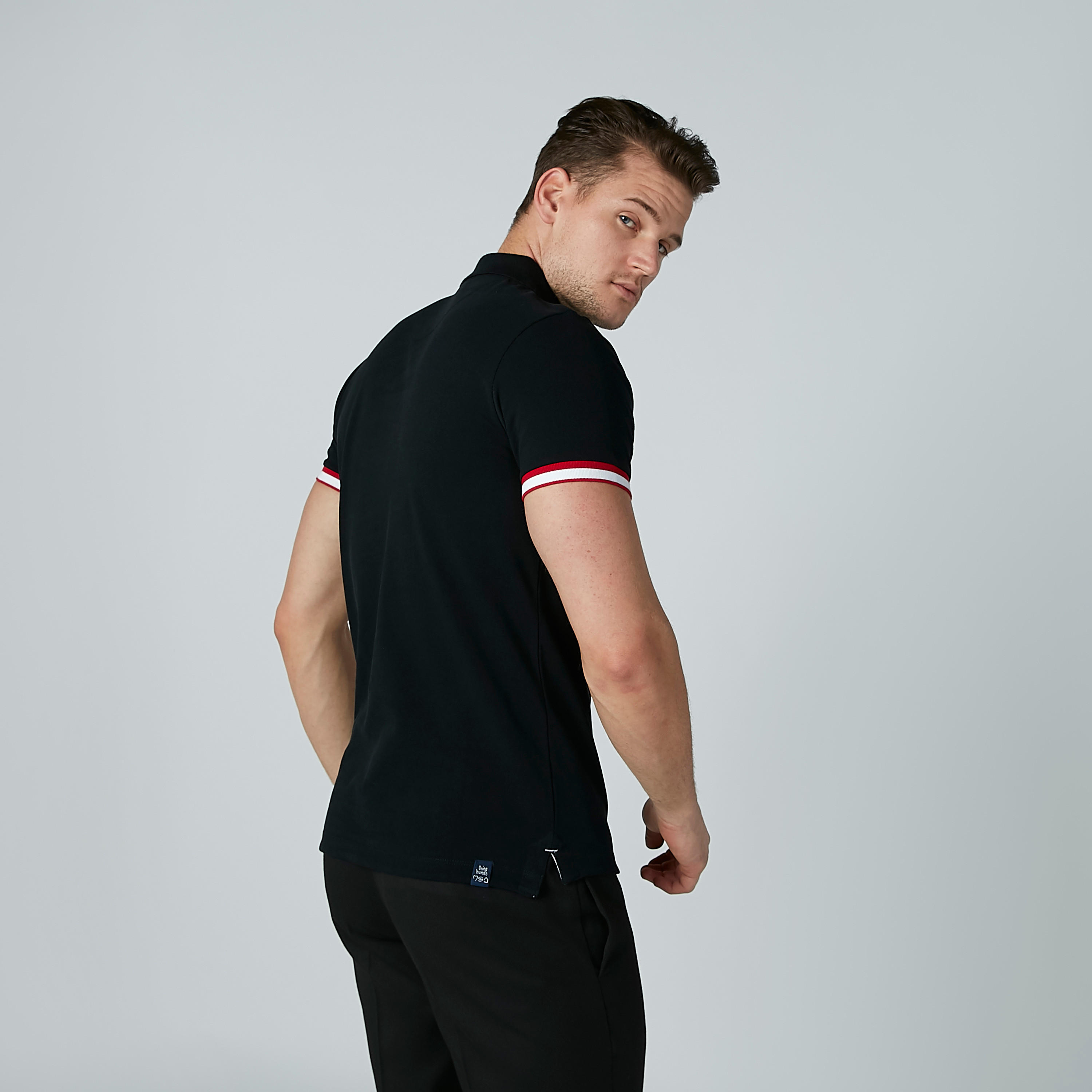 تيشيرت سادة بياقة بولو وأكمام قصيرة من بيينج هيومان-men-clothing-tshirtsandpolos-polos-image-4
