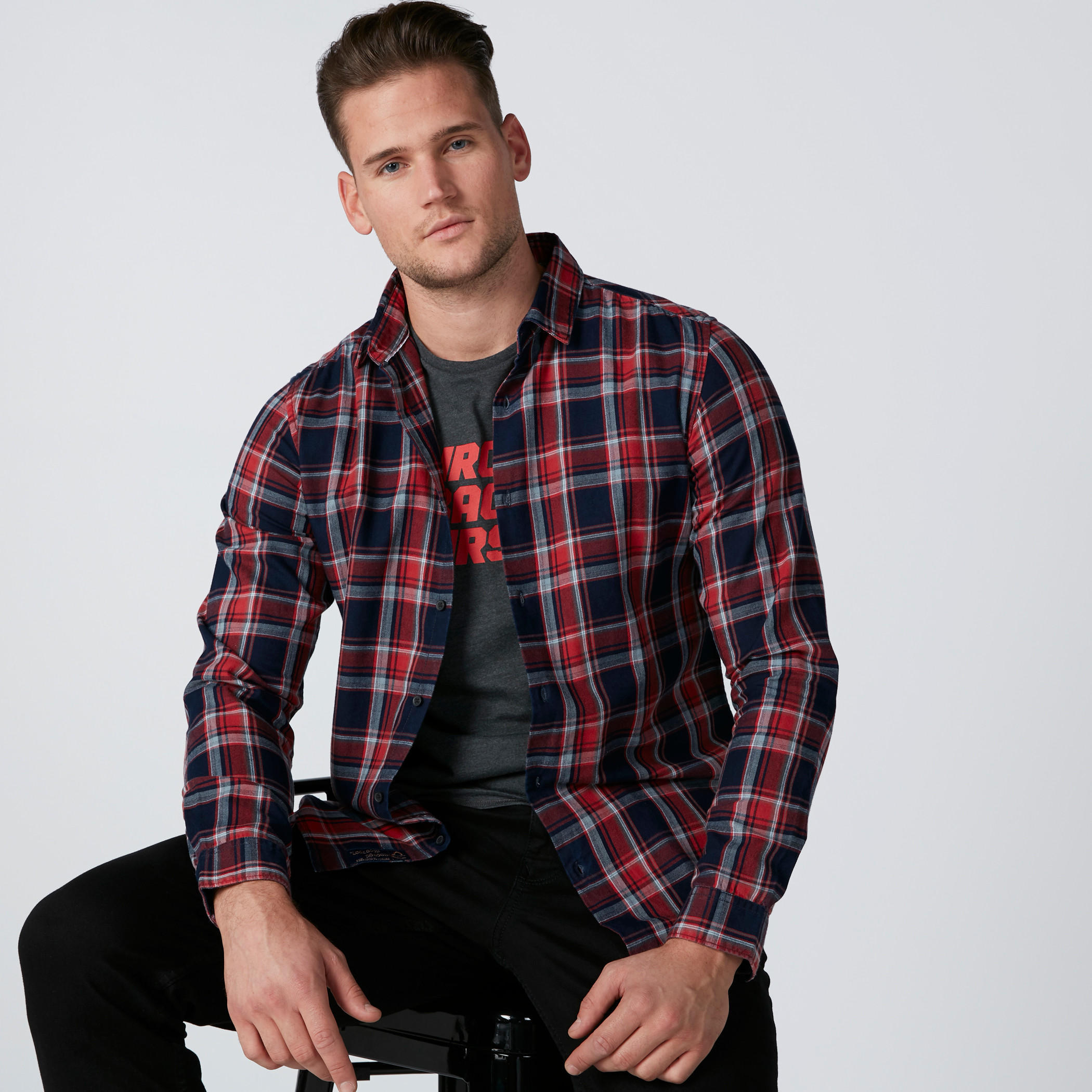Being Human Chequered Shirt with Long Sleeves-men-clothing-shirts-image-1