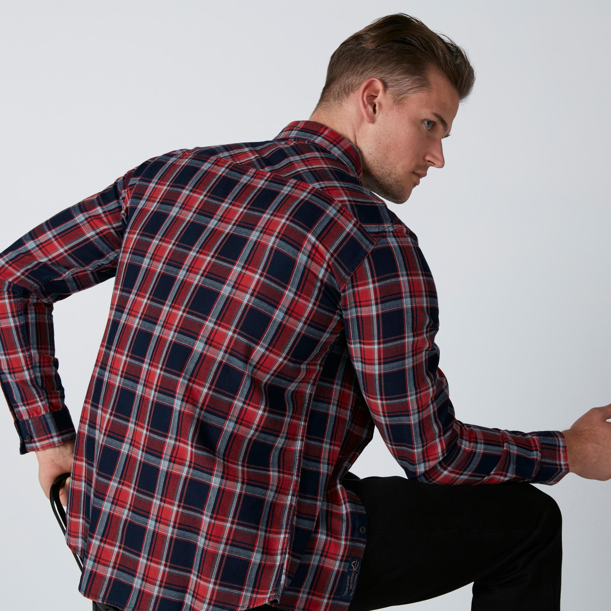 Being Human Chequered Shirt with Long Sleeves-men-clothing-shirts-image-3
