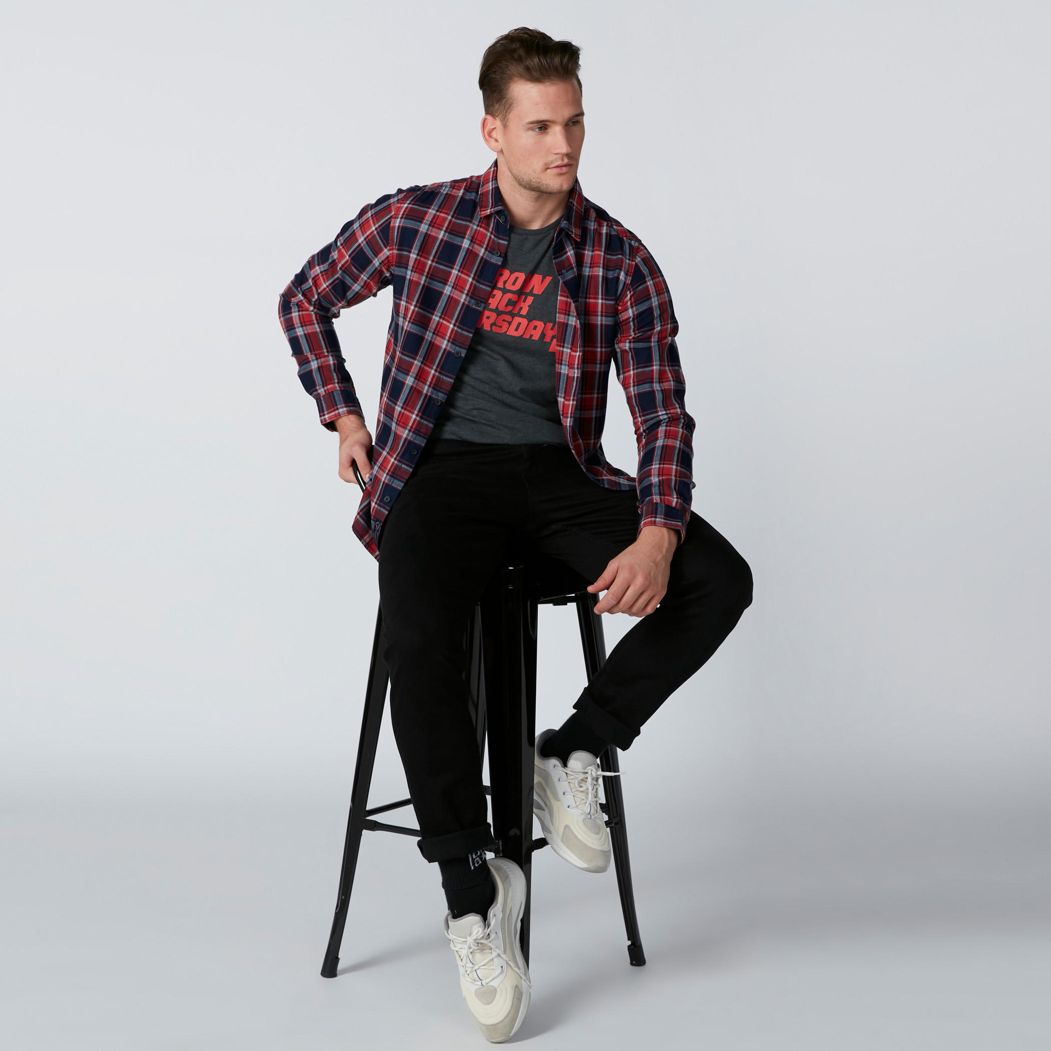 Being Human Chequered Shirt with Long Sleeves-men-clothing-shirts-image-4