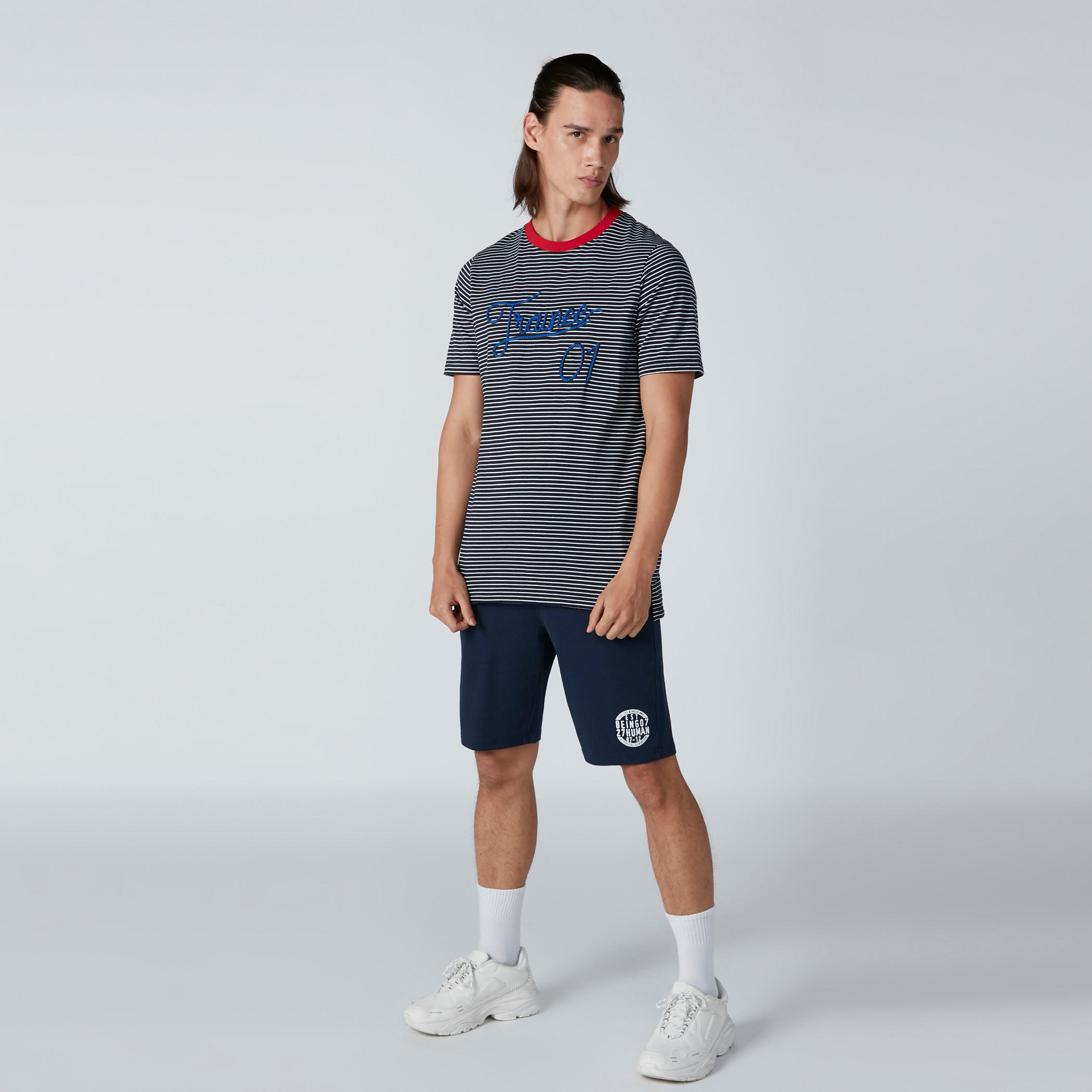 شورت برباط وجيوب وطبعات بيينج هيومان-men-clothing-bottoms-shorts-image-3