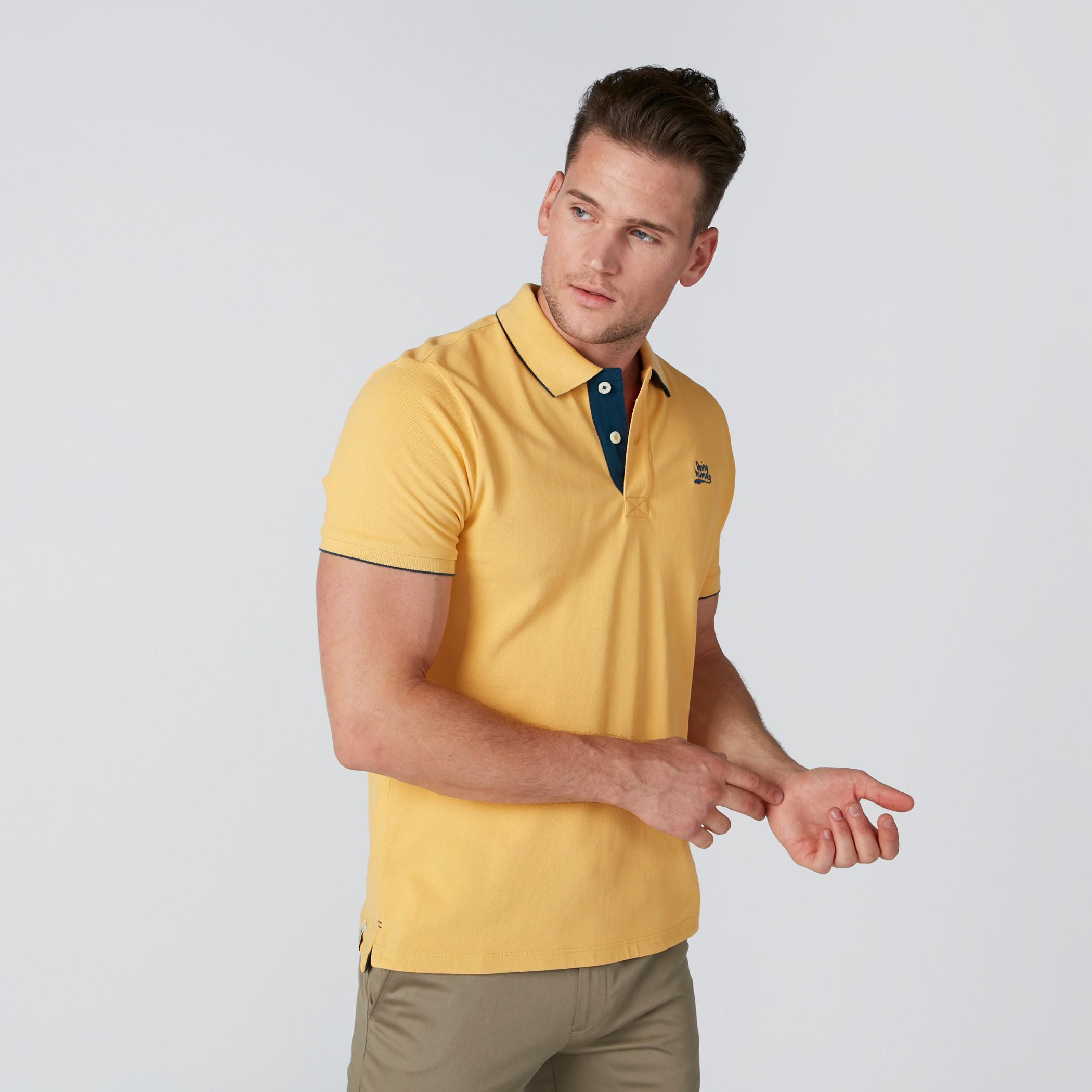 تيشيرت بياقة بولو وأكمام قصيرة من بيينج هيومان-men-clothing-tshirtsandpolos-polos-image-3
