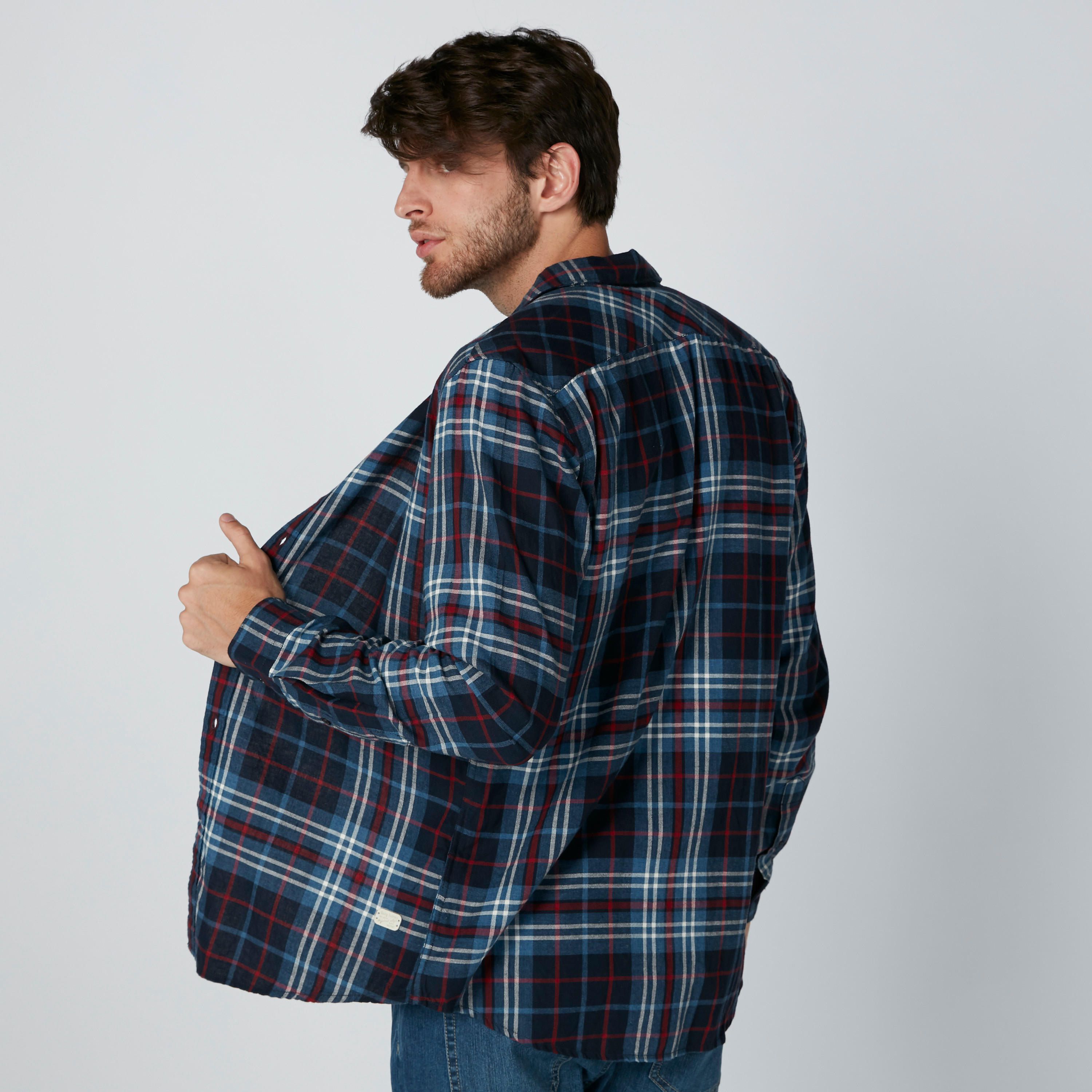 Being Human Chequered Shirt in Regular Fit with Long Sleeves-men-clothing-shirts-image-2