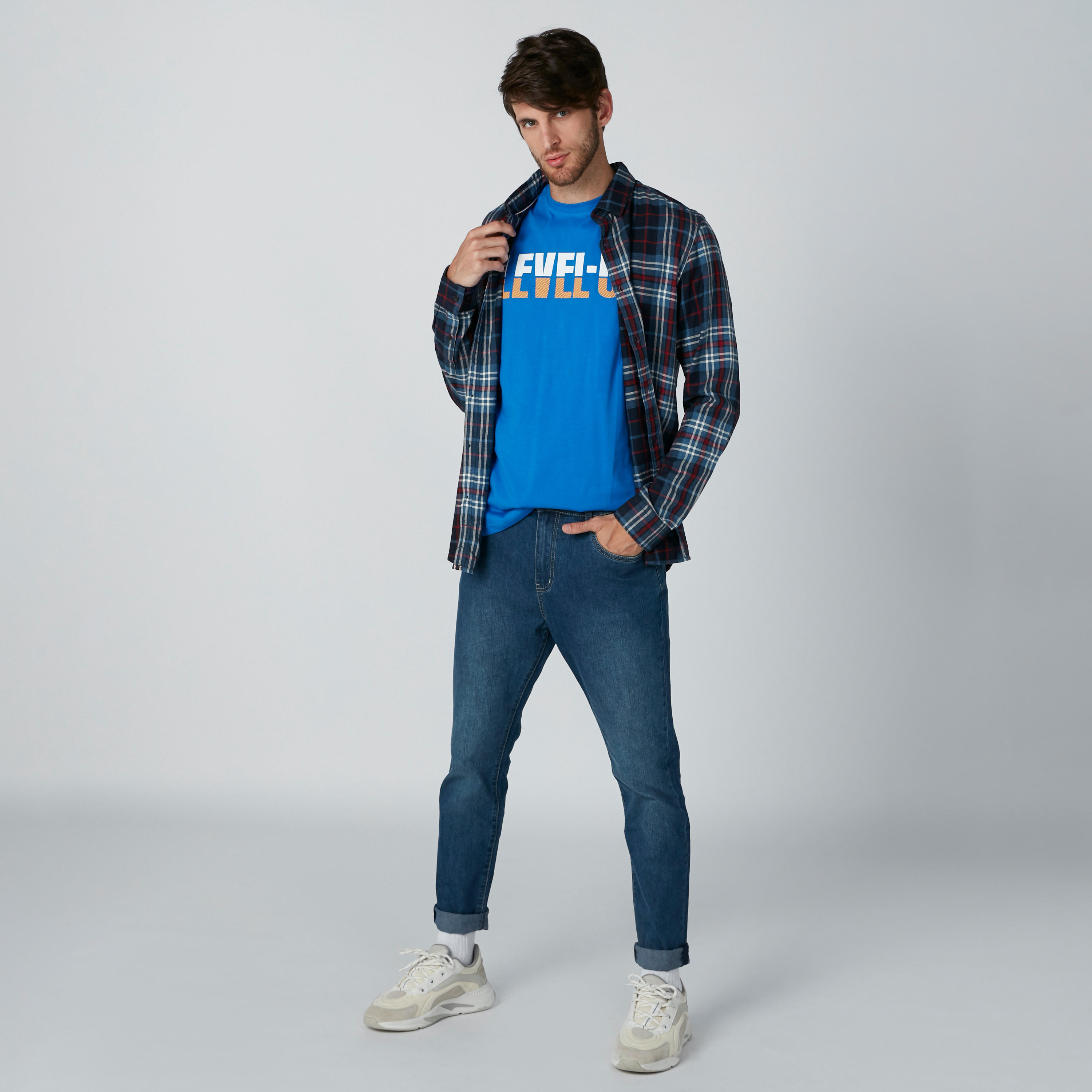 Being Human Chequered Shirt in Regular Fit with Long Sleeves-men-clothing-shirts-image-5