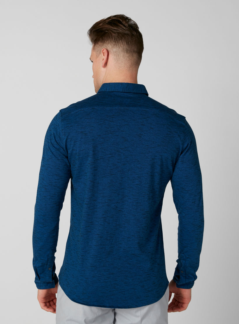 Being Human Textured Shirt with Long Sleeves and Complete Placket-men-clothing-shirts-image-2