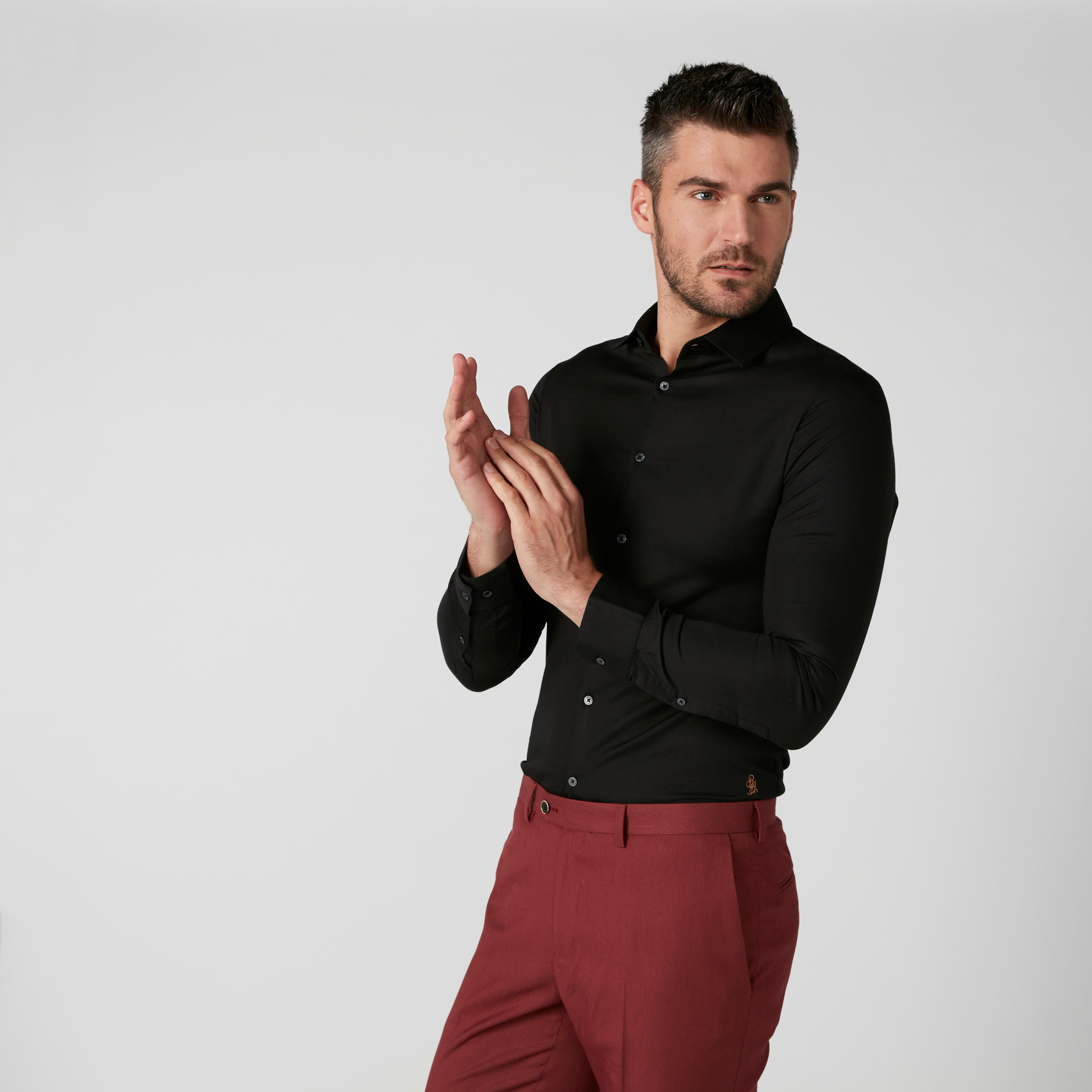 قميص بأكمام طويلة وأزرار من بيينج هيومن-men-clothing-shirts-image-1