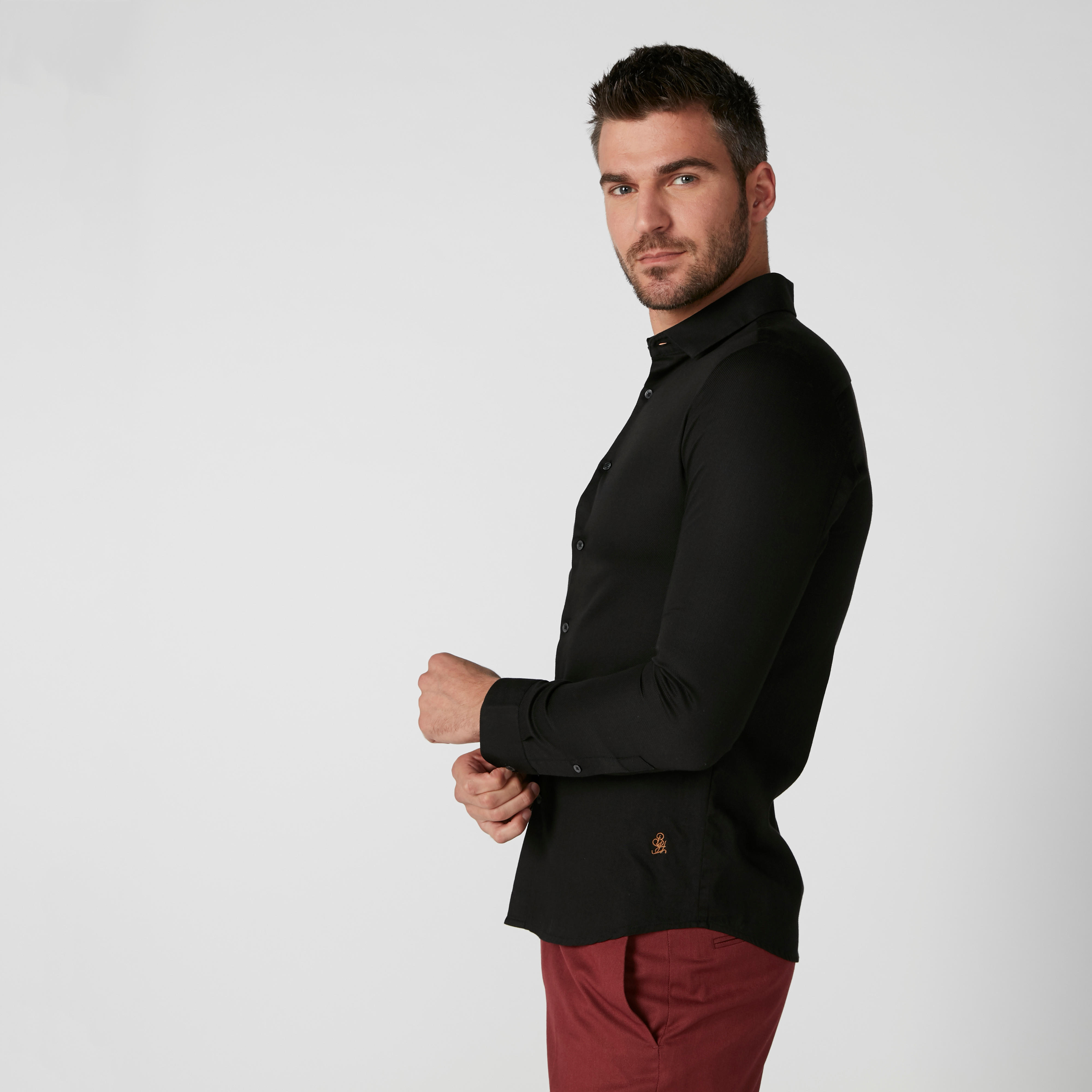 قميص بأكمام طويلة وأزرار من بيينج هيومن-men-clothing-shirts-image-4