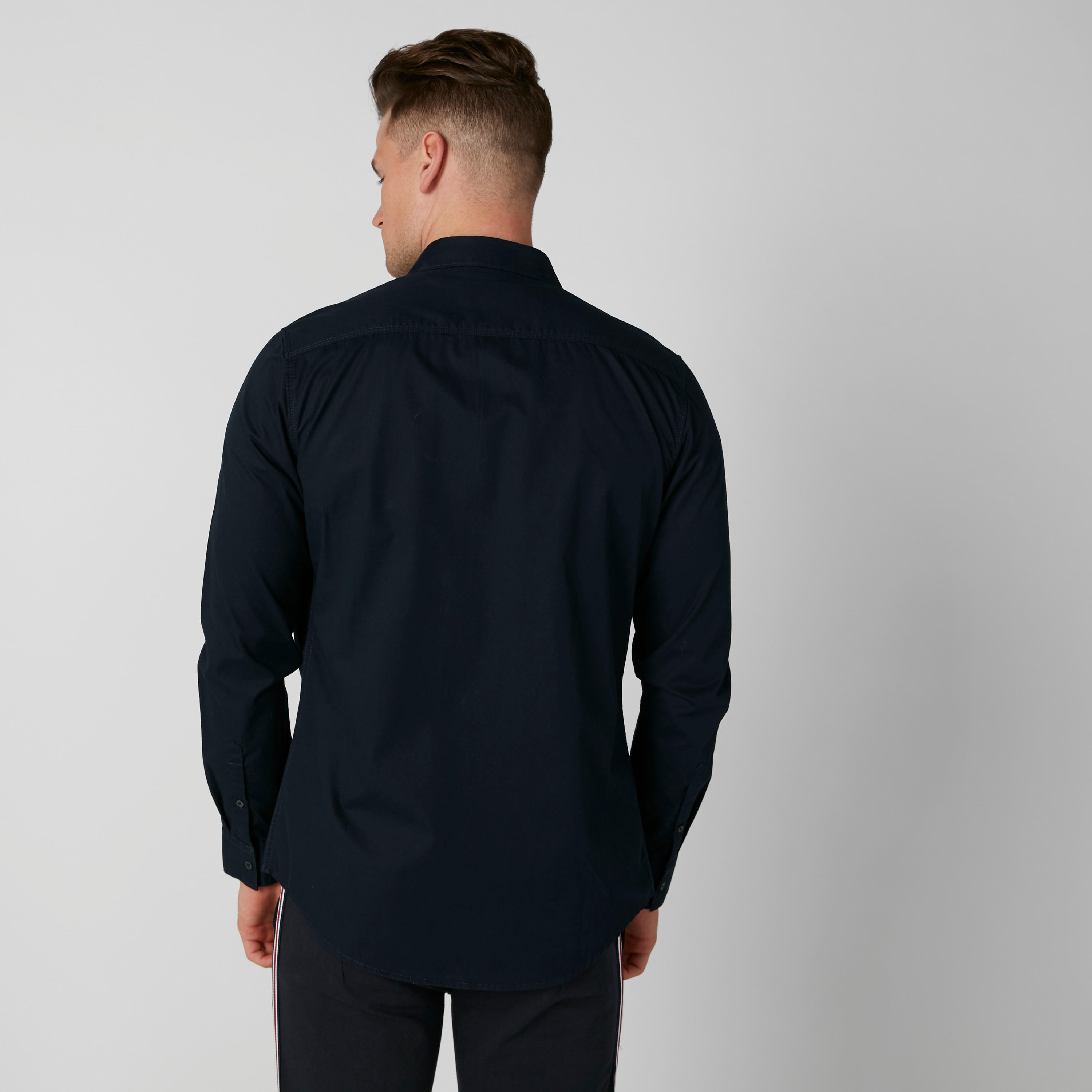 Being Human Embroidered Shirt with Long Sleeves and Complete Placket-men-clothing-shirts-image-2