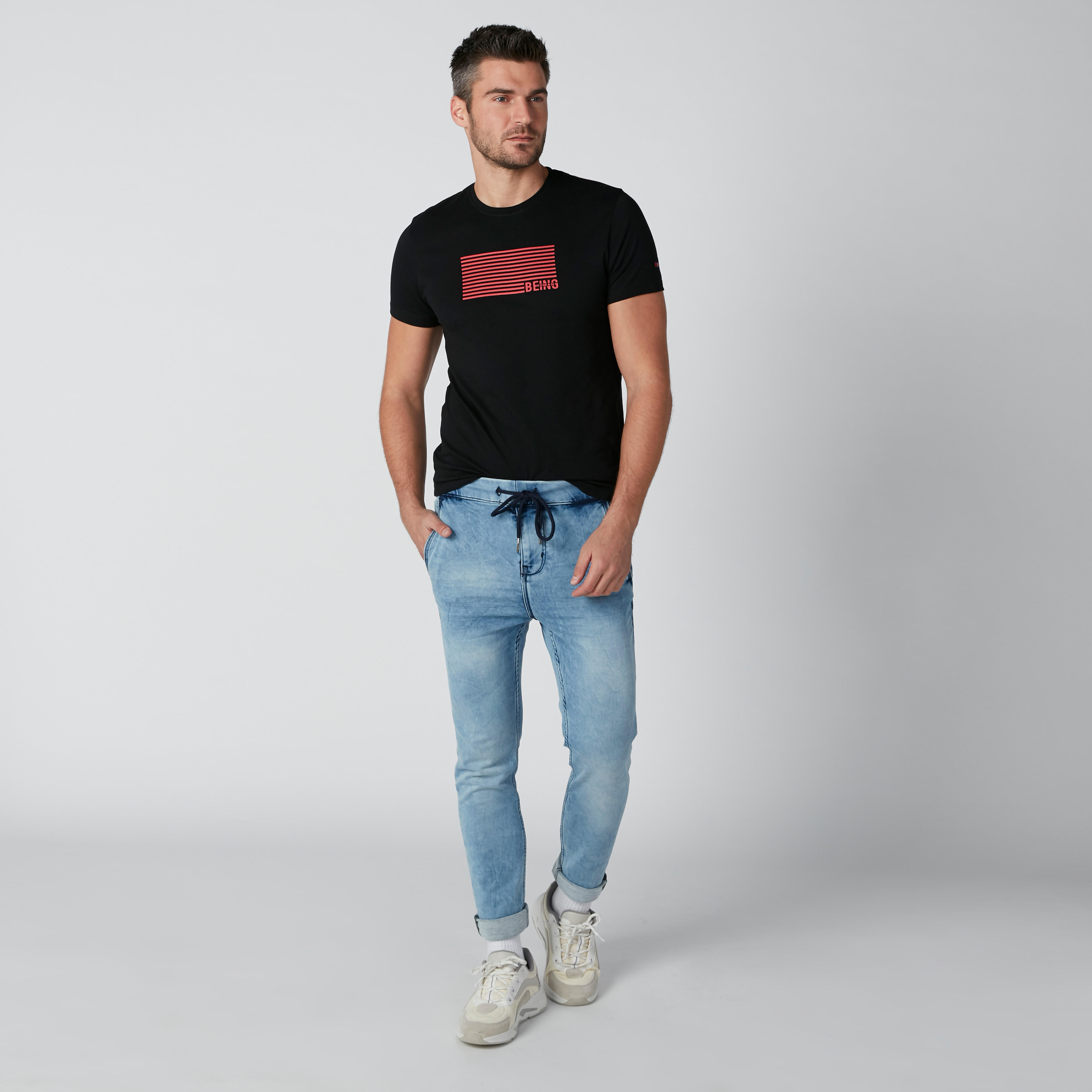 تيشيرت بأكمام قصيرة وطبعات بيينج هيومان-men-clothing-tshirtsandpolos-tshirts-image-1