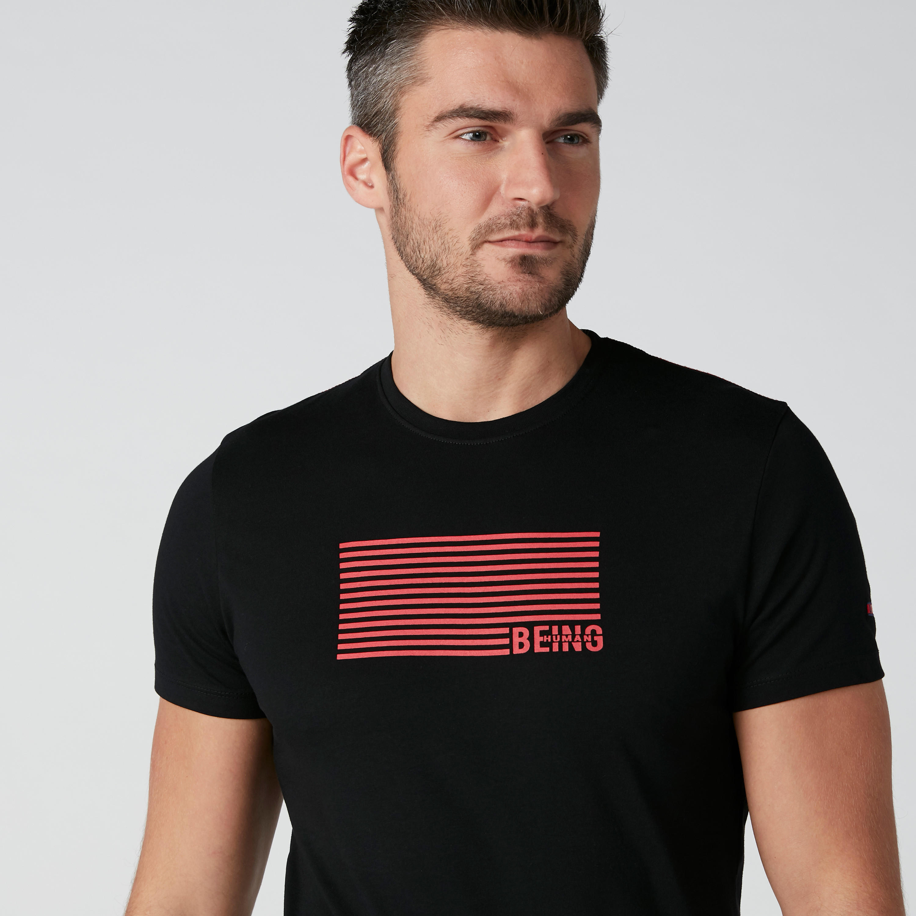 تيشيرت بأكمام قصيرة وطبعات بيينج هيومان-men-clothing-tshirtsandpolos-tshirts-image-6