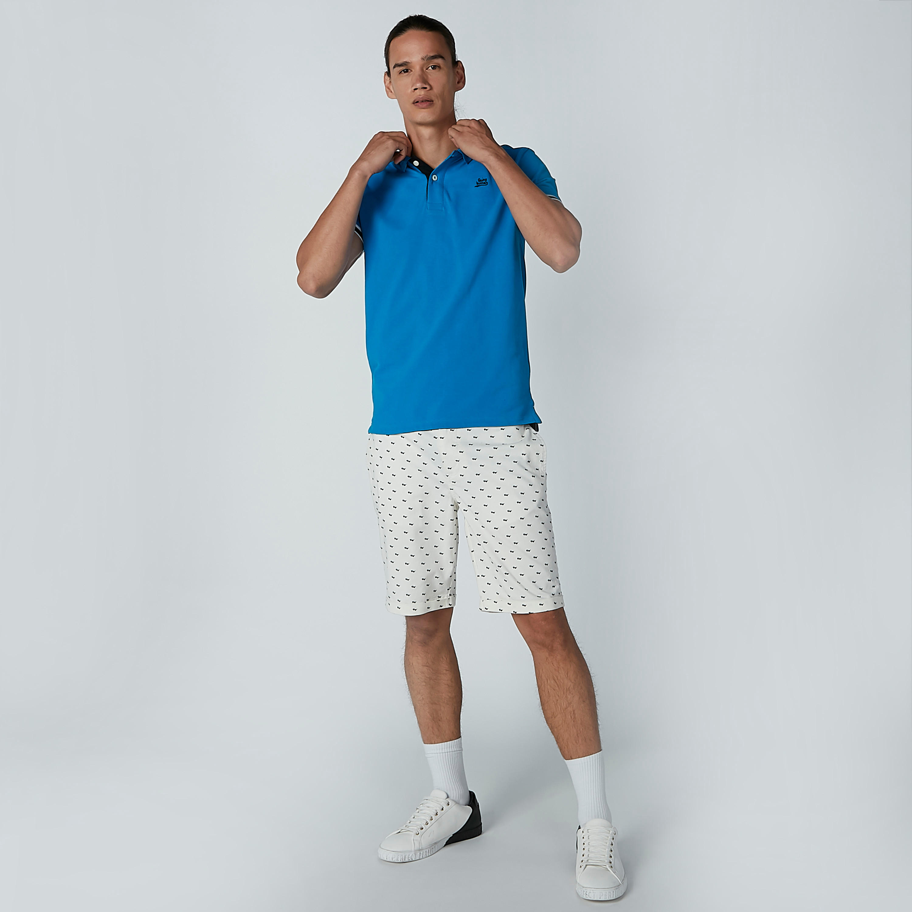 تيشيرت سادة بياقة بولو وأكمام قصيرة من بيينج هيومان-men-clothing-tshirtsandpolos-polos-image-2